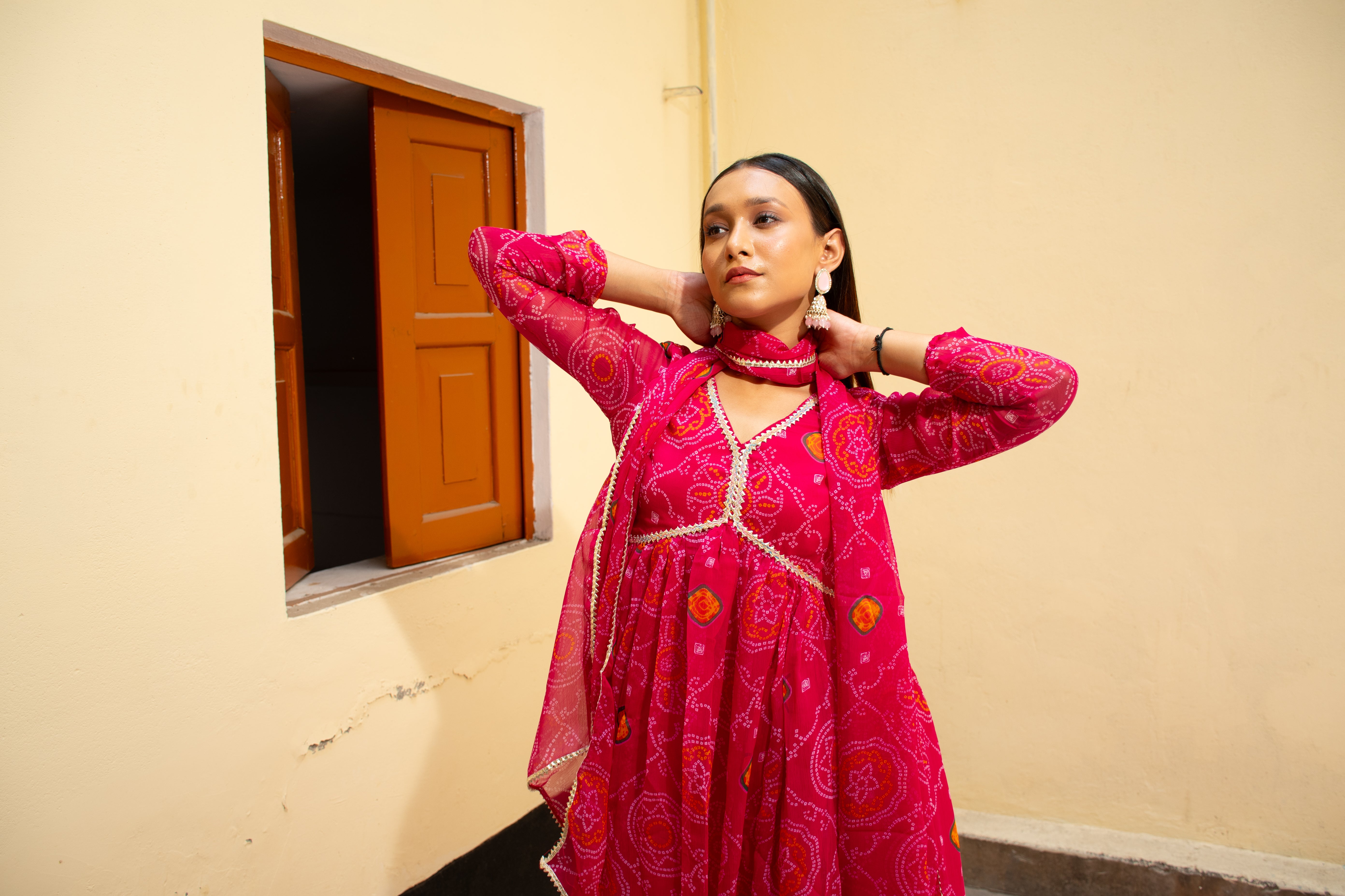 Image of Bandhani Kurta Set