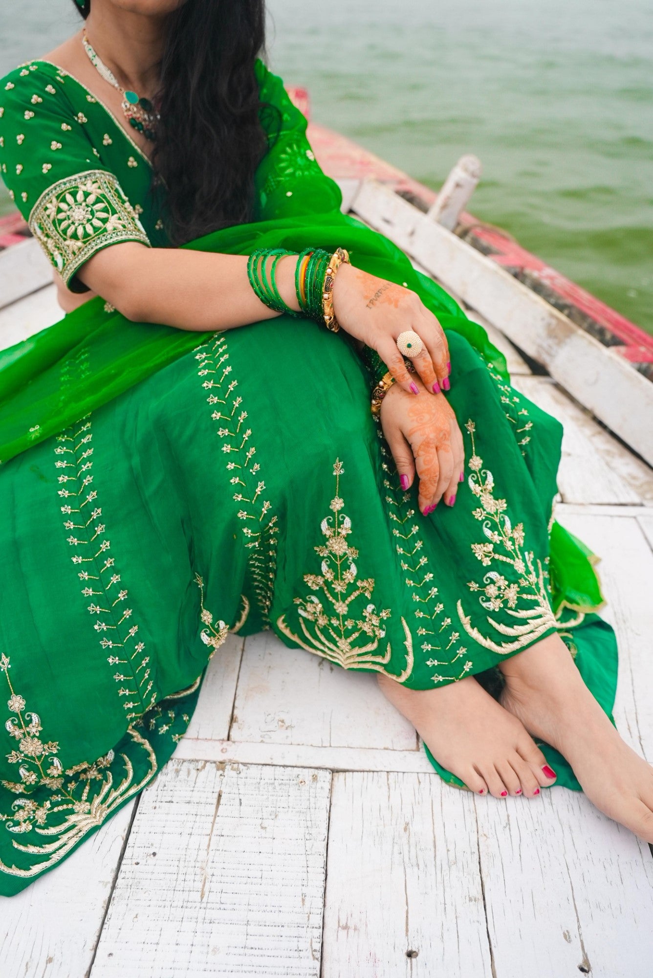 Image of Vanika Green Lehenga