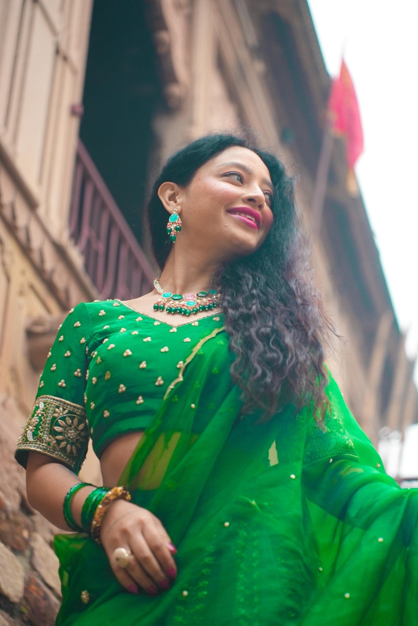 Image of Vanika Green Lehenga