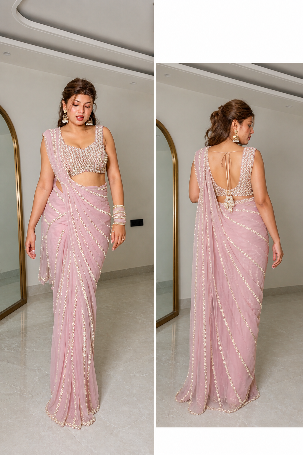 Image of Rosé Veil Saree