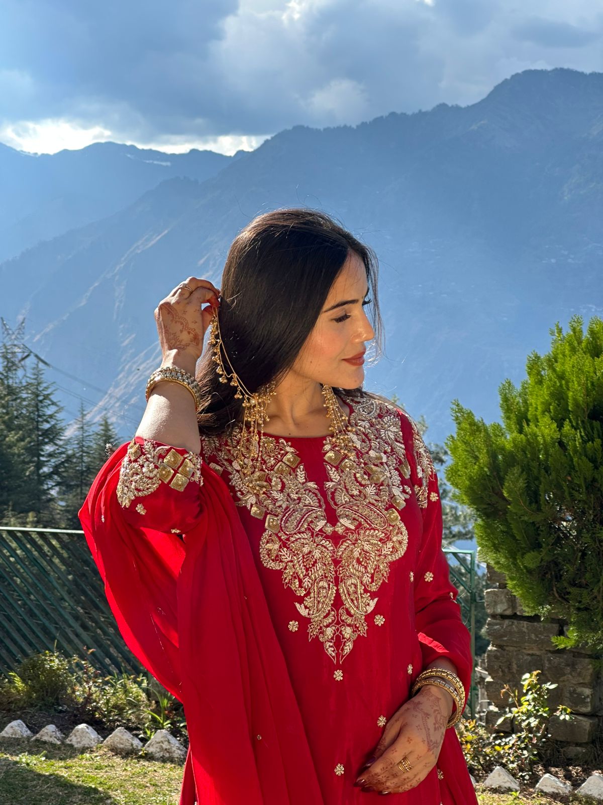Image of Meher Crimson Kurta Set