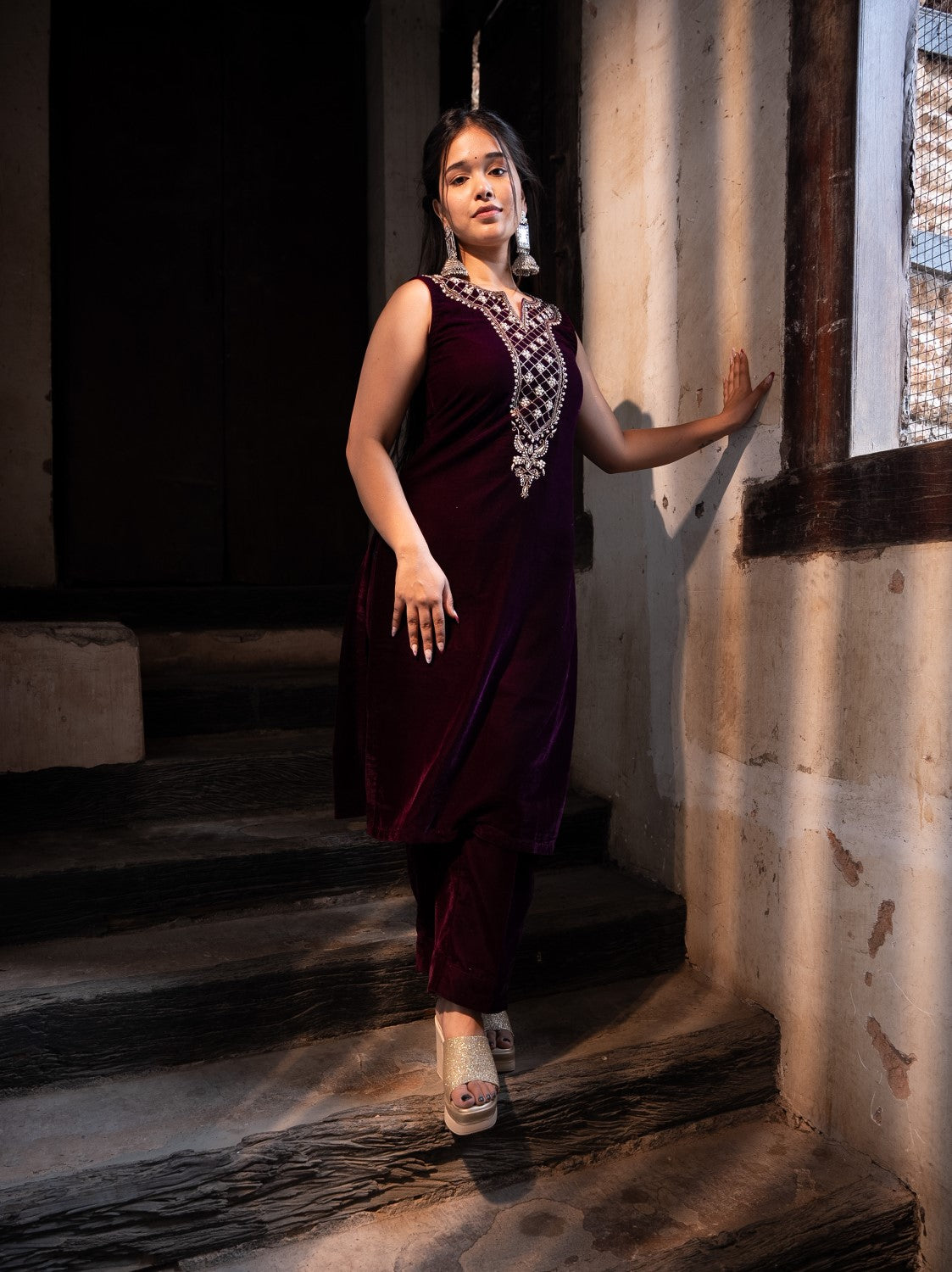 Image of Noor Velvet Kurta Set