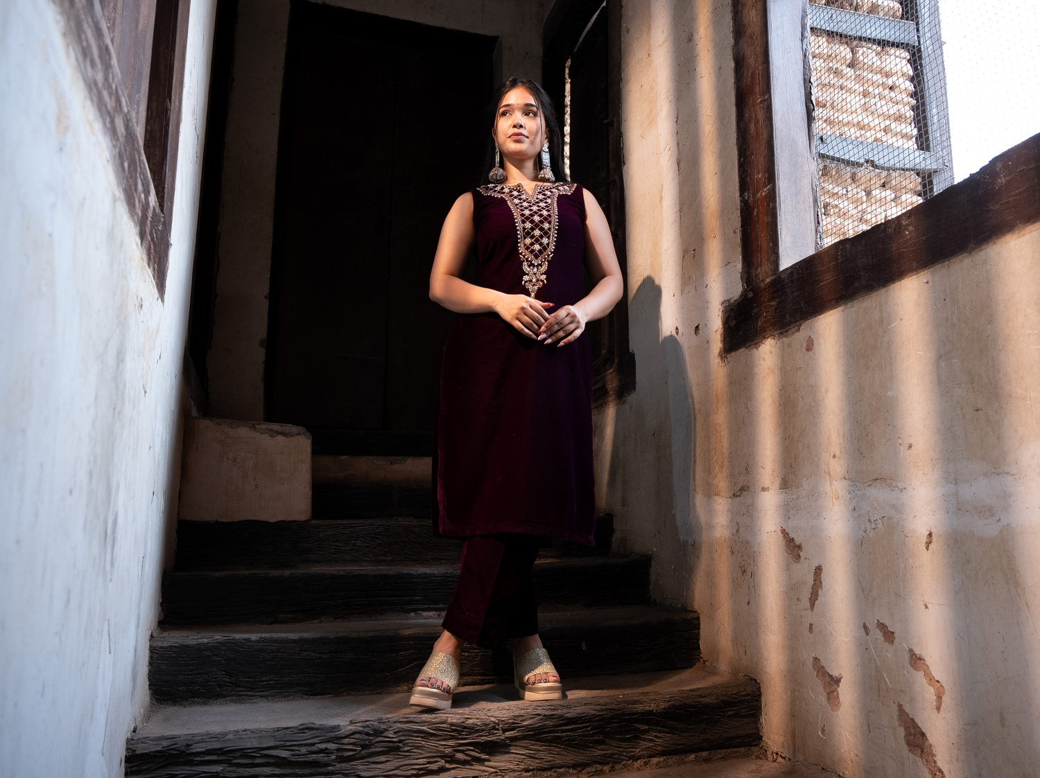 Image of Noor Velvet Kurta Set