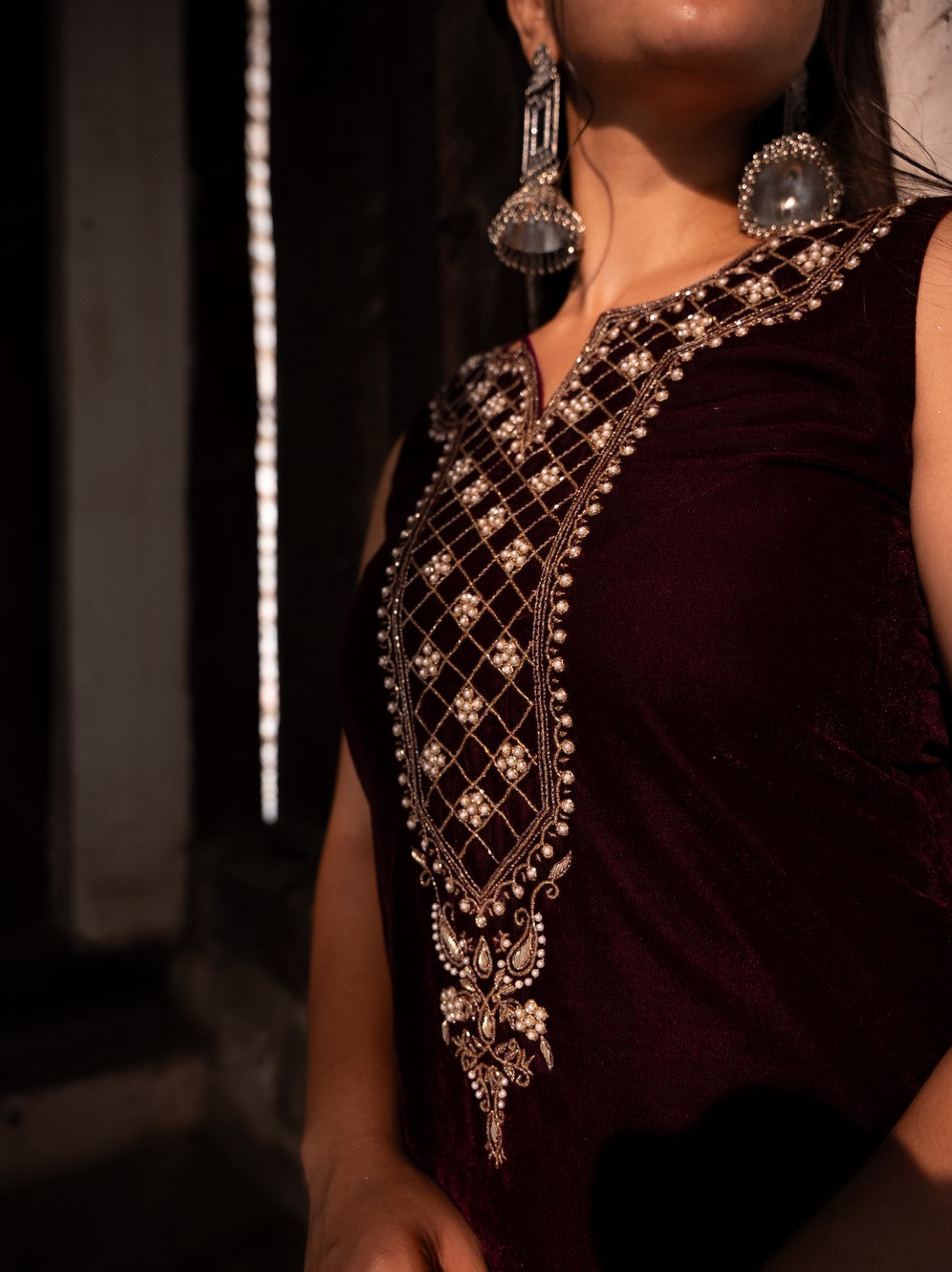 Image of Noor Velvet Kurta Set