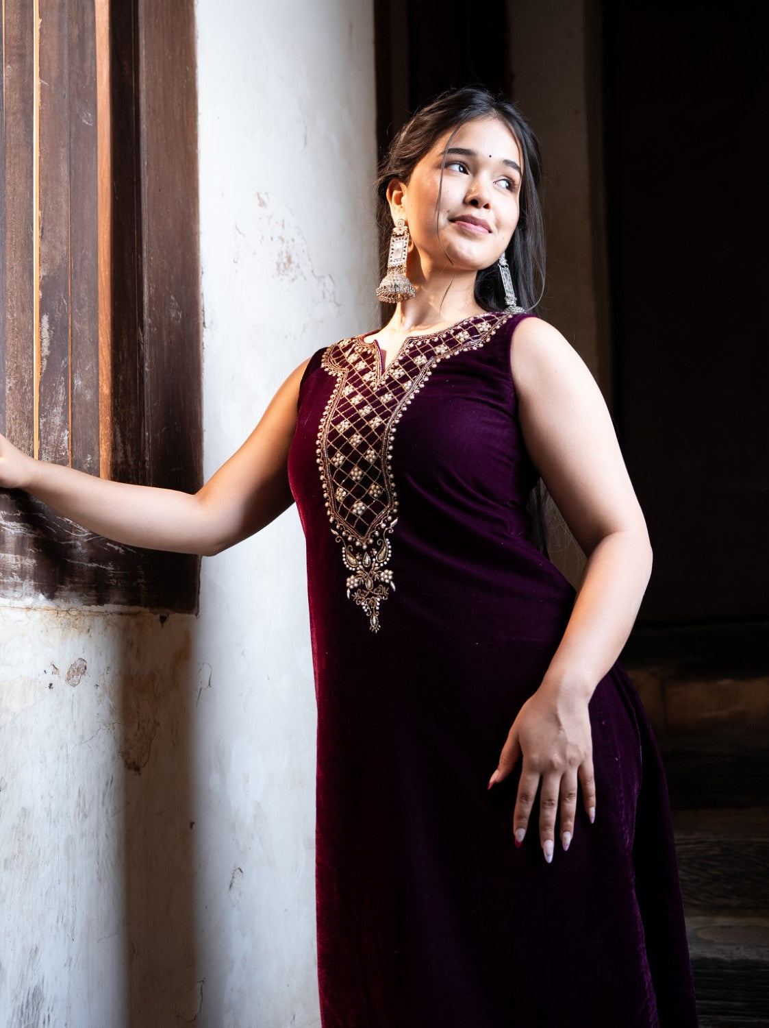 Image of Noor Velvet Kurta Set