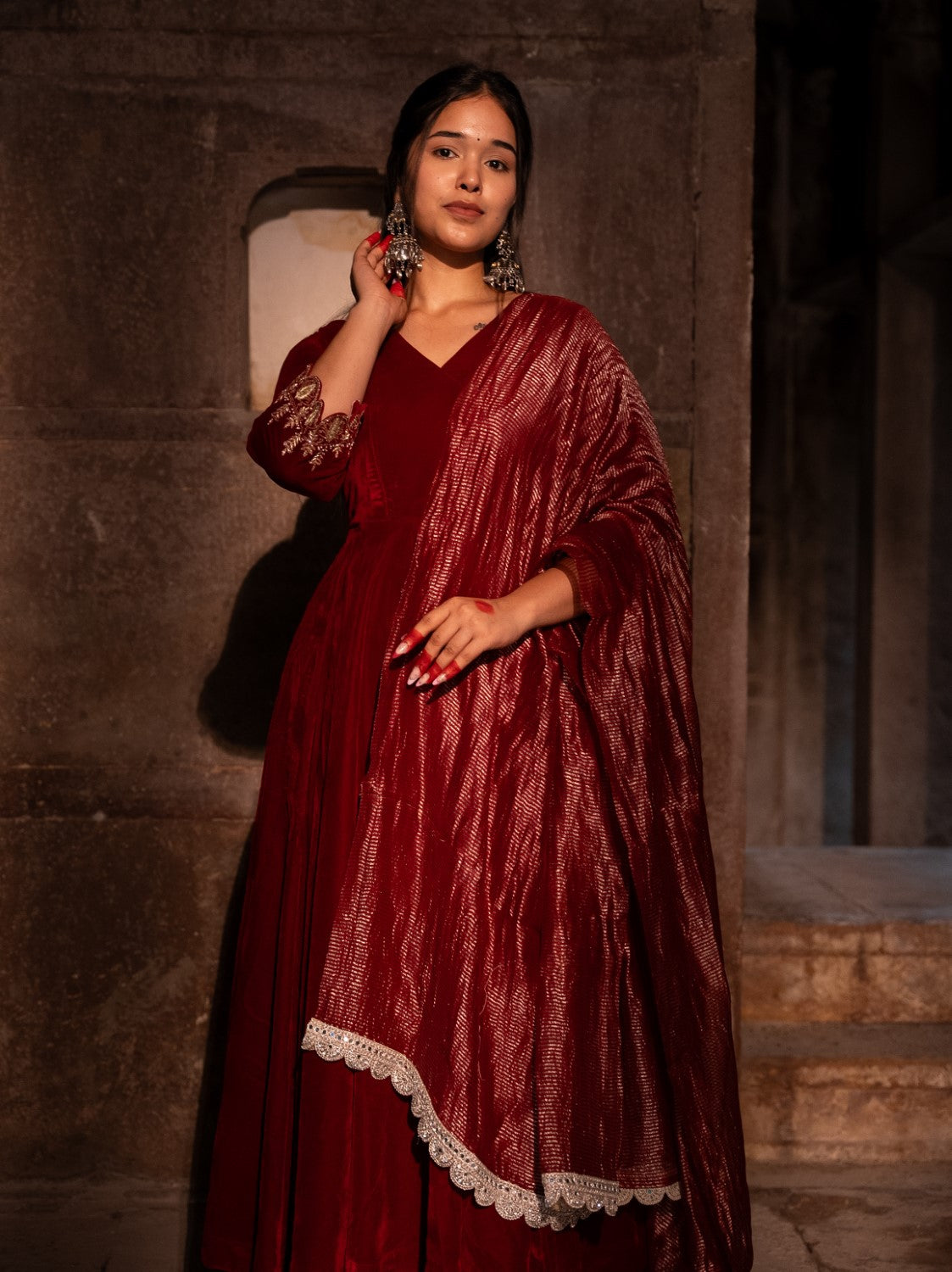 Image of Zarqa Velvet Anarkali