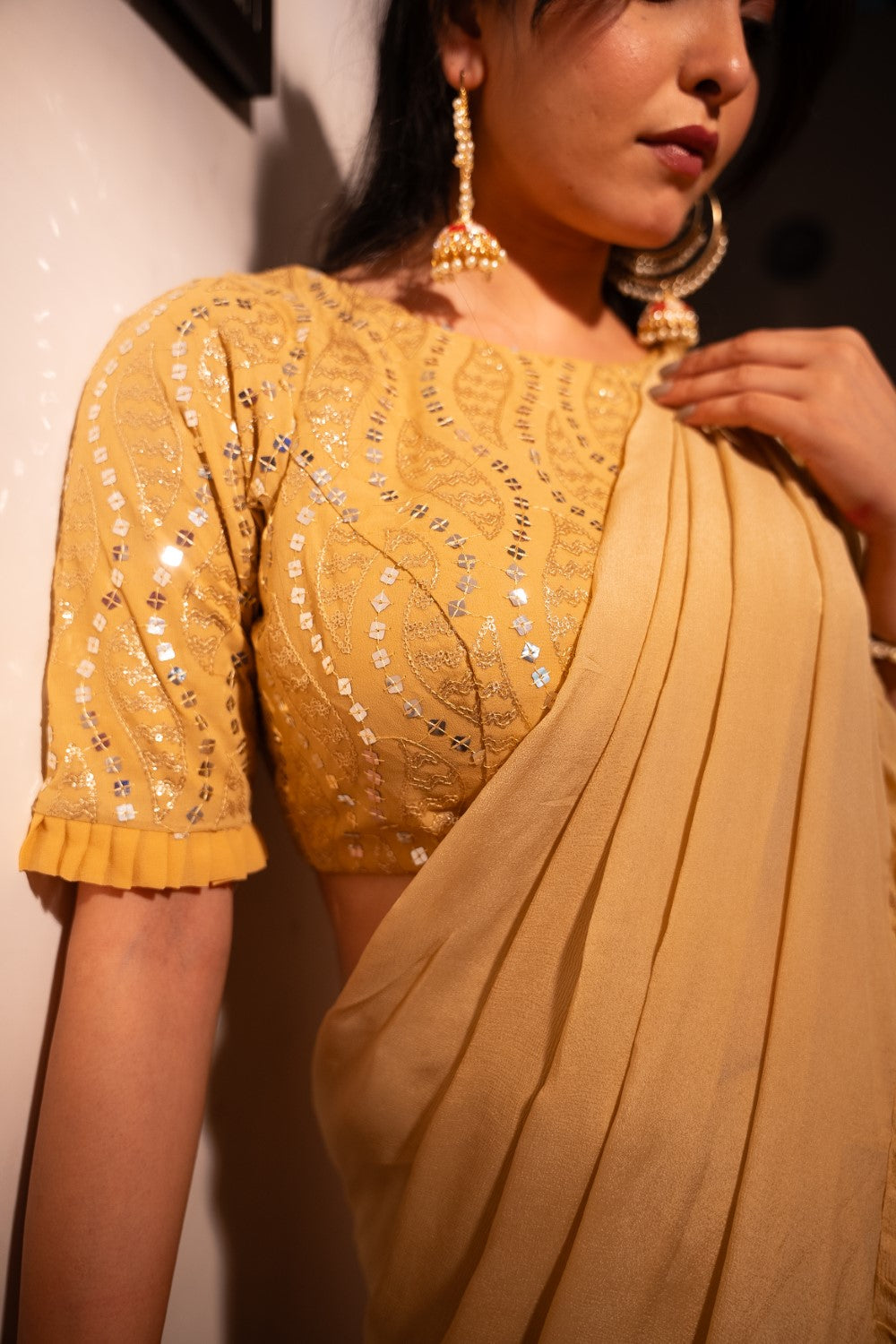 Image of Tanvi Golden Saree