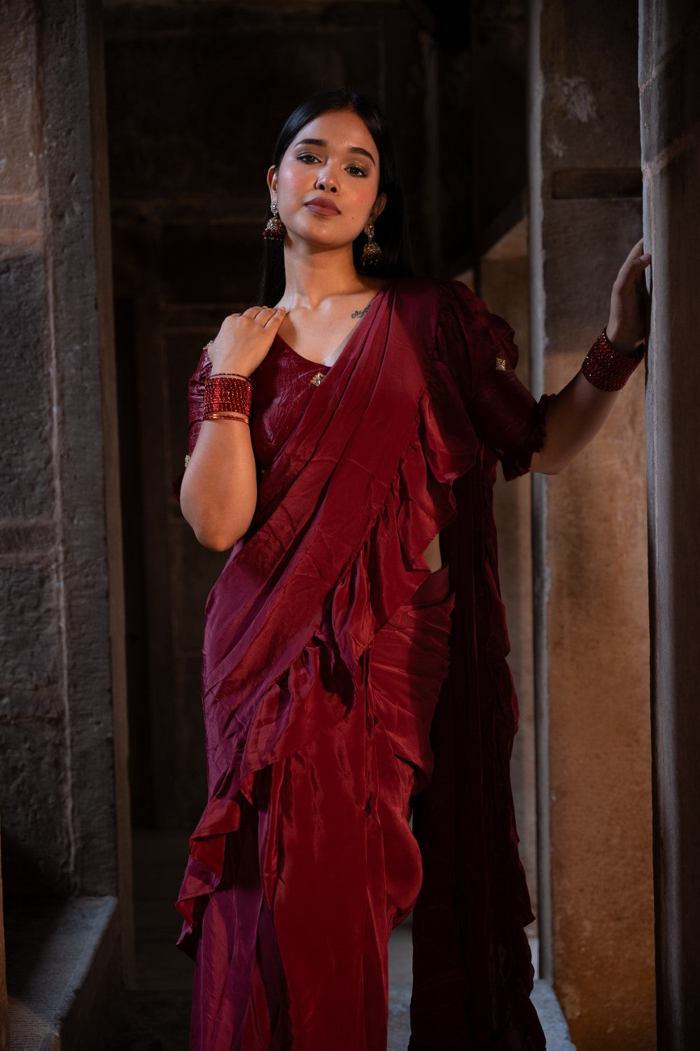 Image of Rasa Ruffle Saree