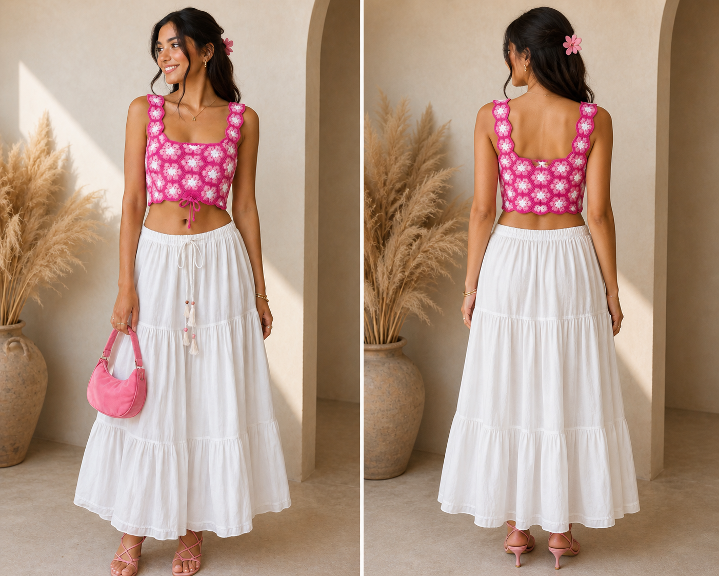 Image of Blush Bloom Crochet Top