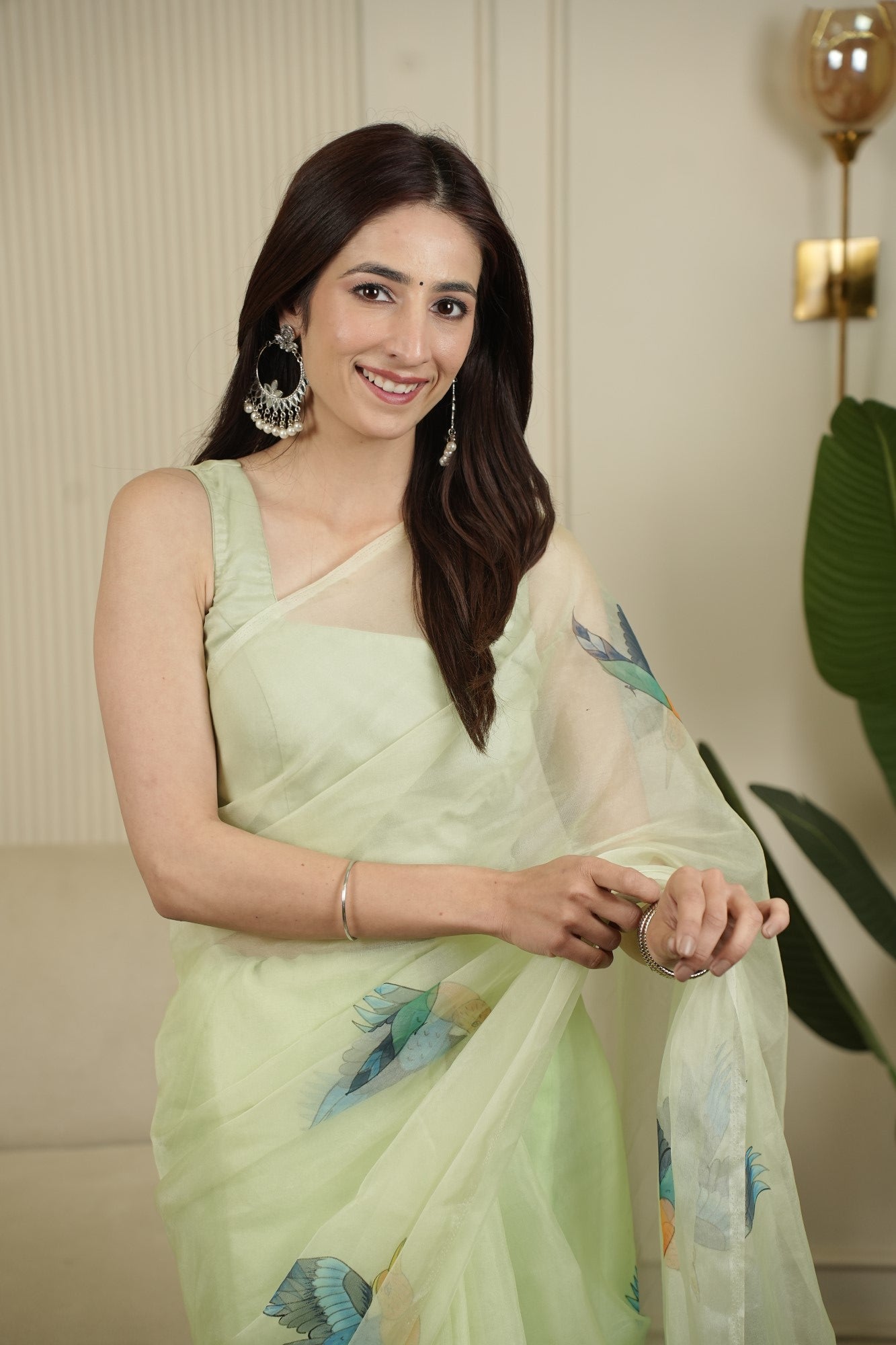 Image of Pista Pankh Saree