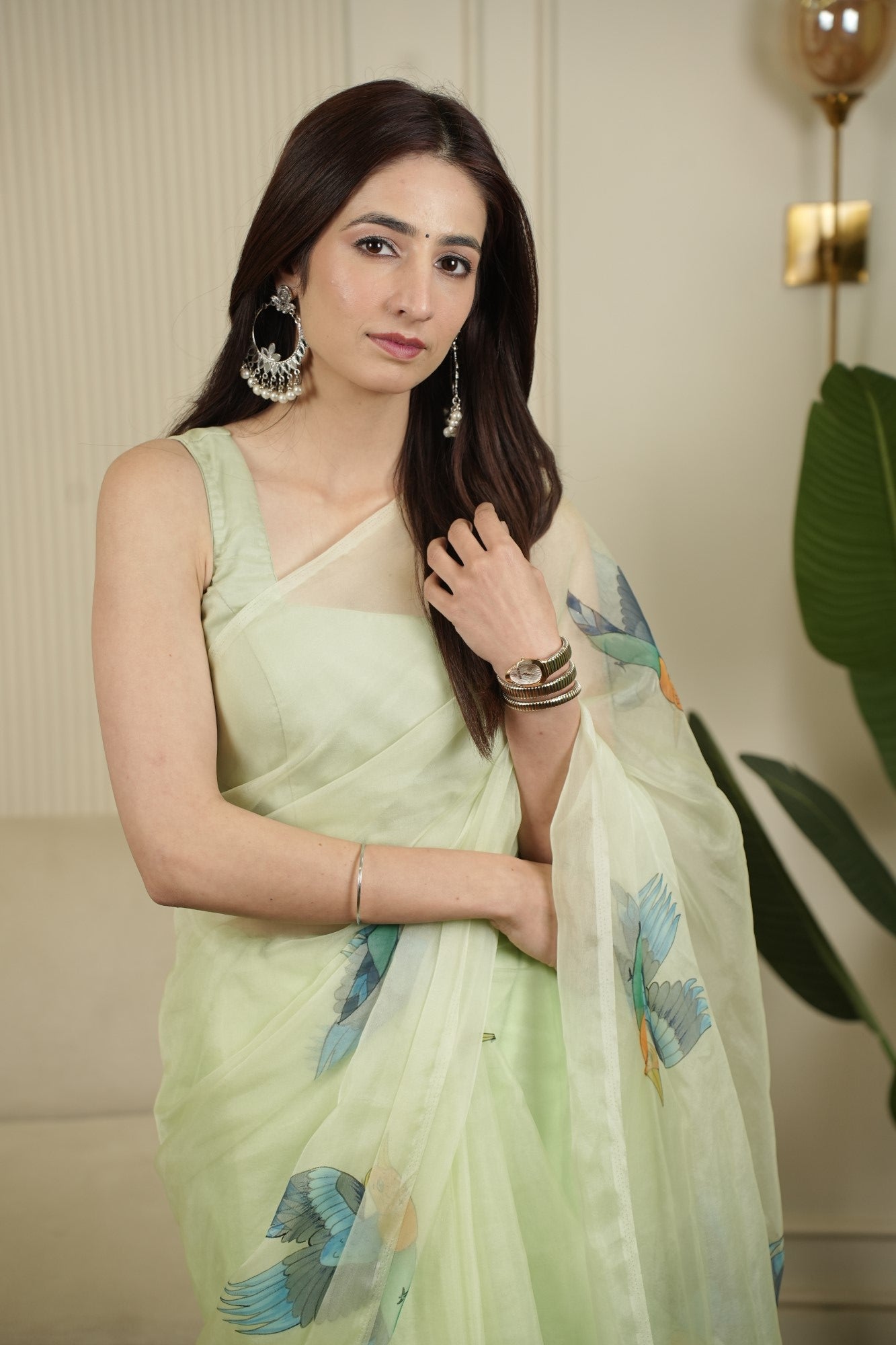 Image of Pista Pankh Saree