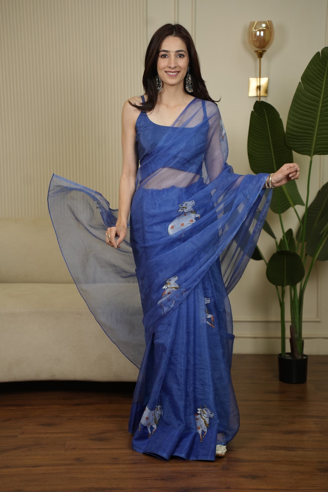 Image of Neel Hansini Organza Saree