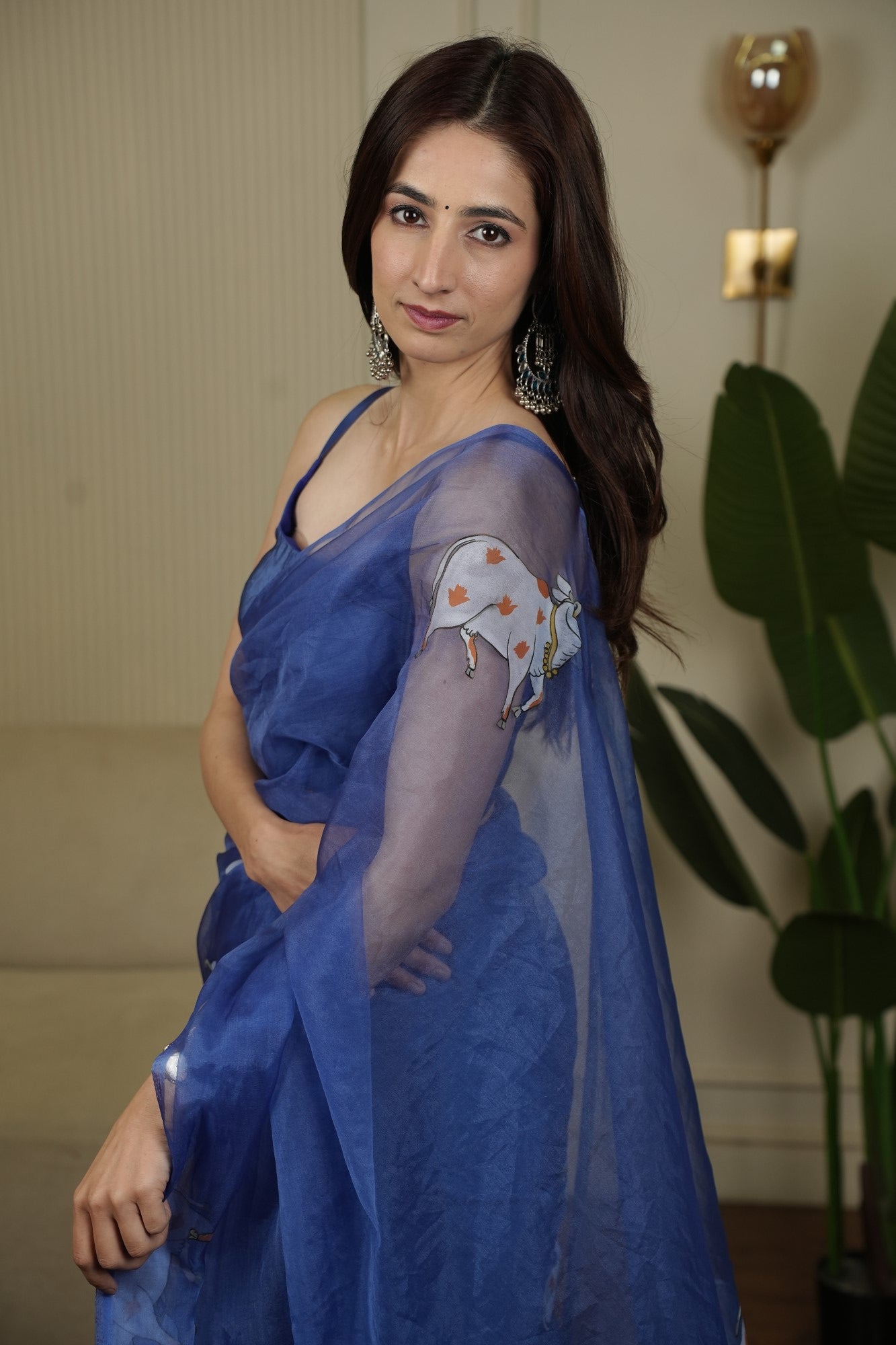 Image of Neel Hansini Organza Saree
