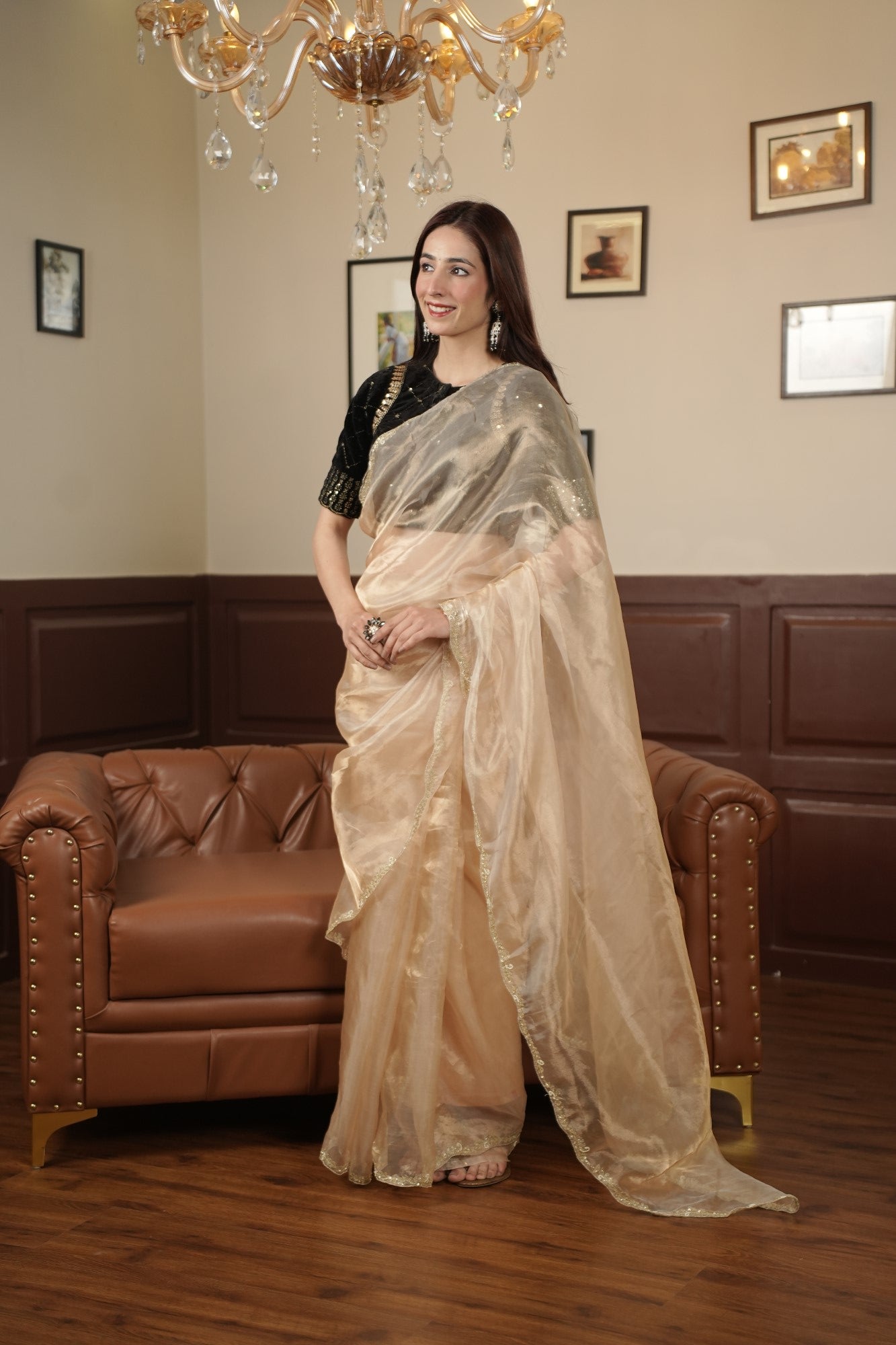 Image of Zar-E-Gulab Drape