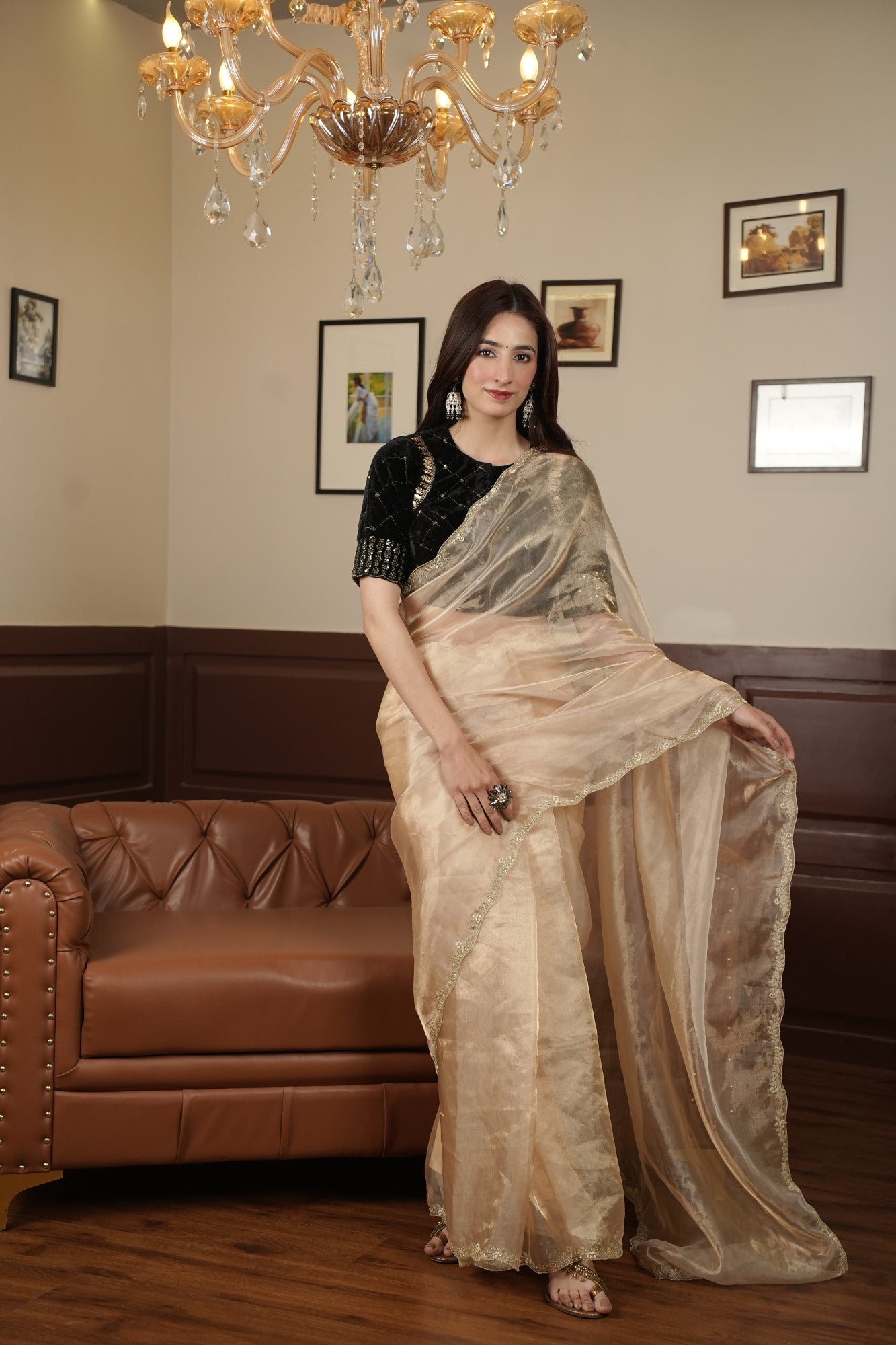 Image of Zar-E-Gulab Drape
