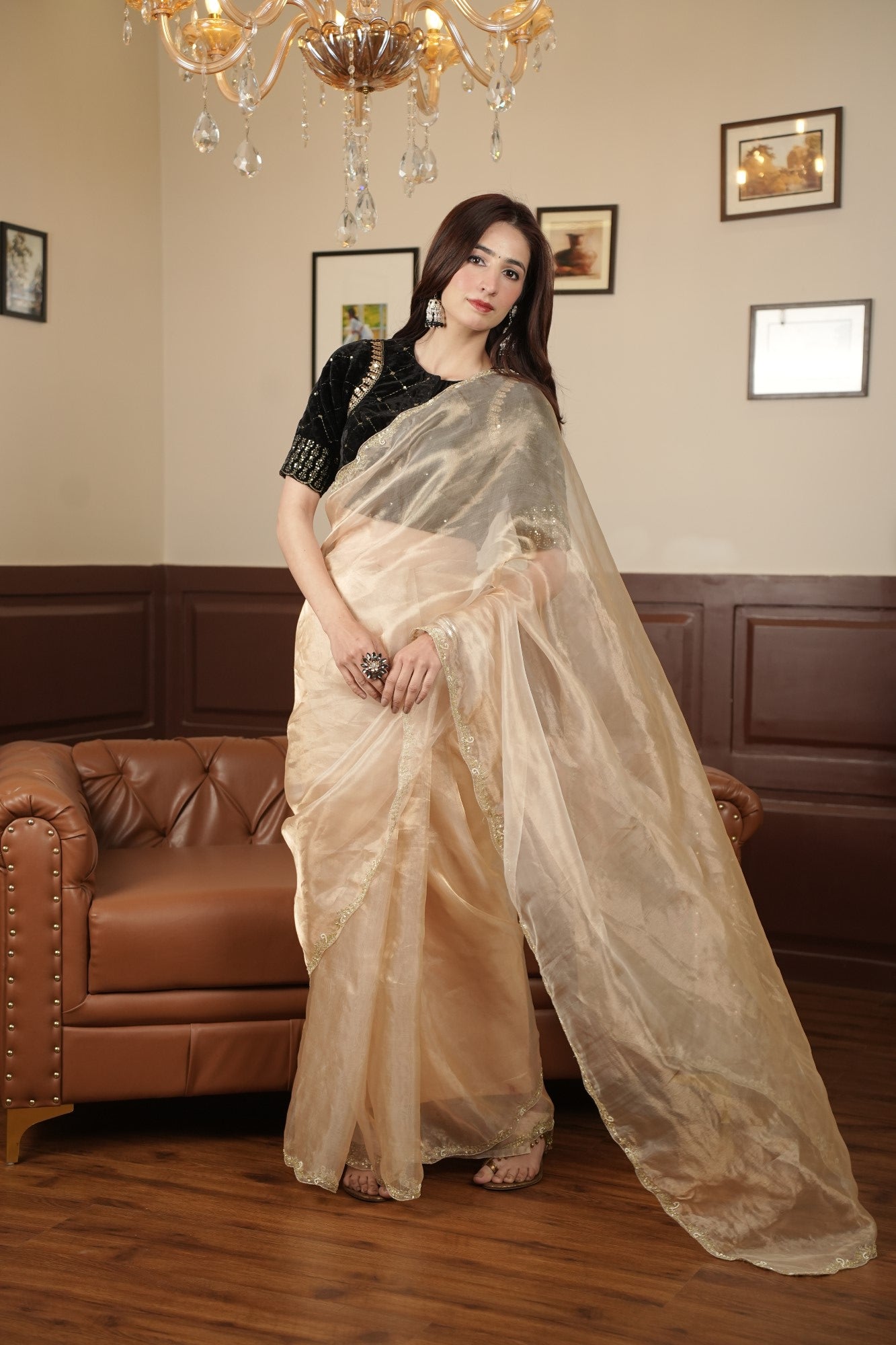 Image of Zar-E-Gulab Drape