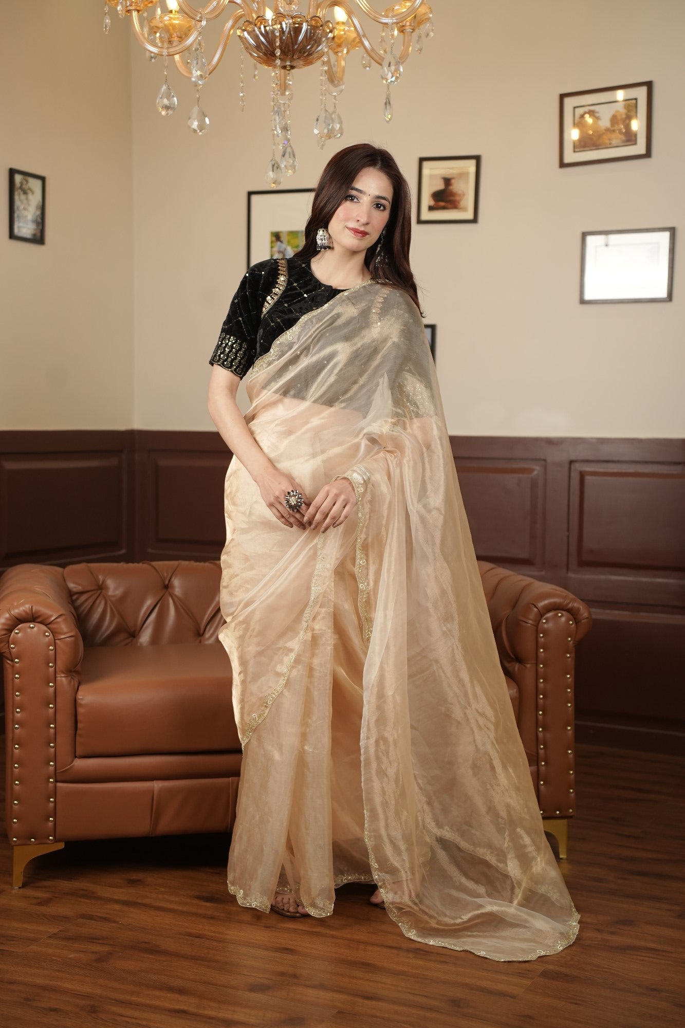 Image of Zar-E-Gulab Drape