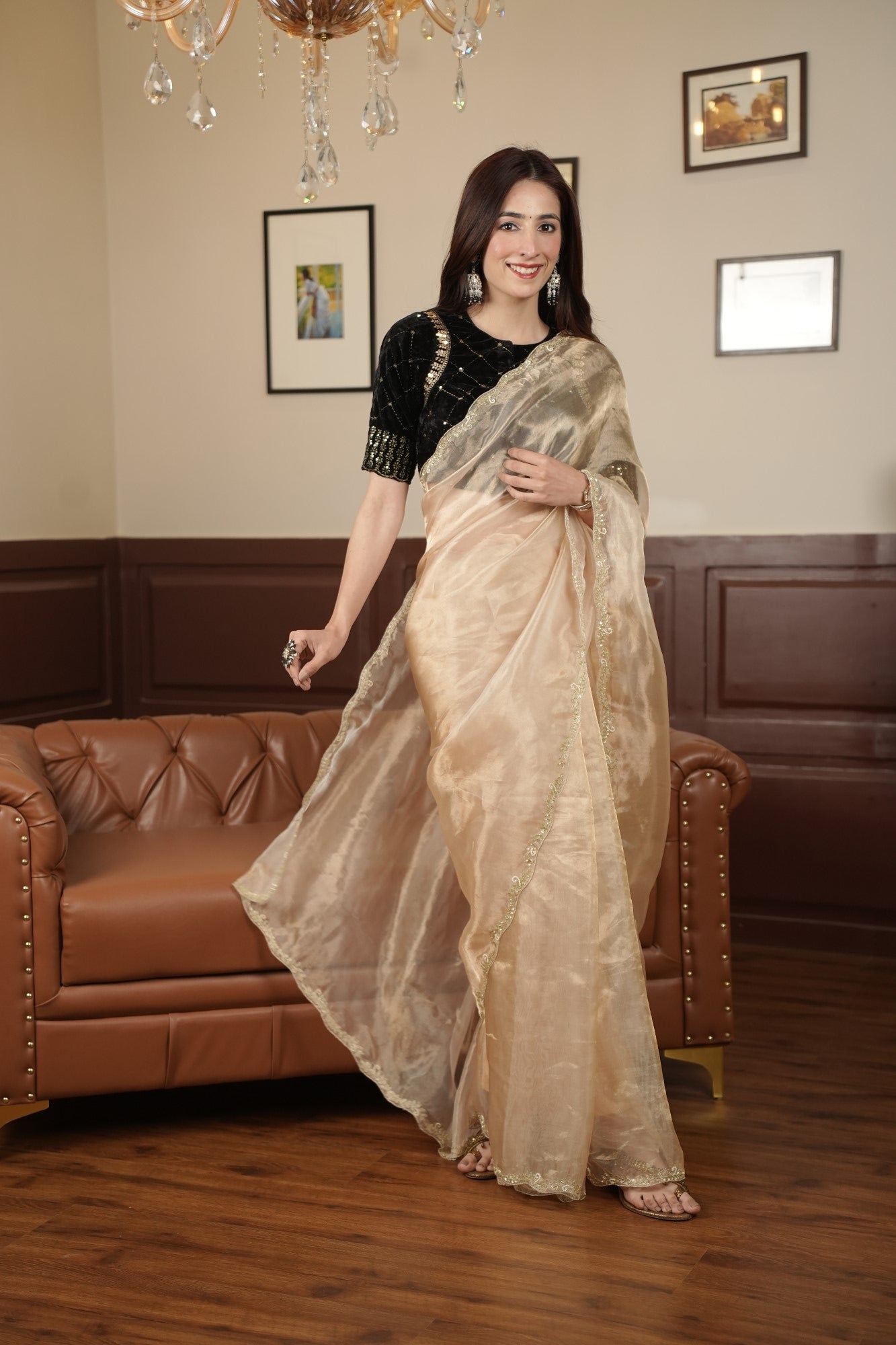 Image of Zar-E-Gulab Drape