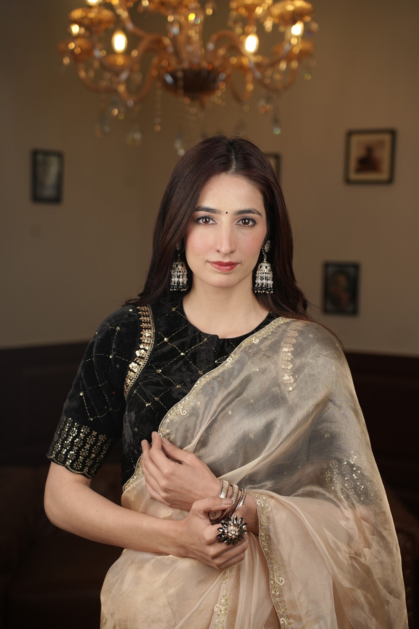 Image of Zar-E-Gulab Drape