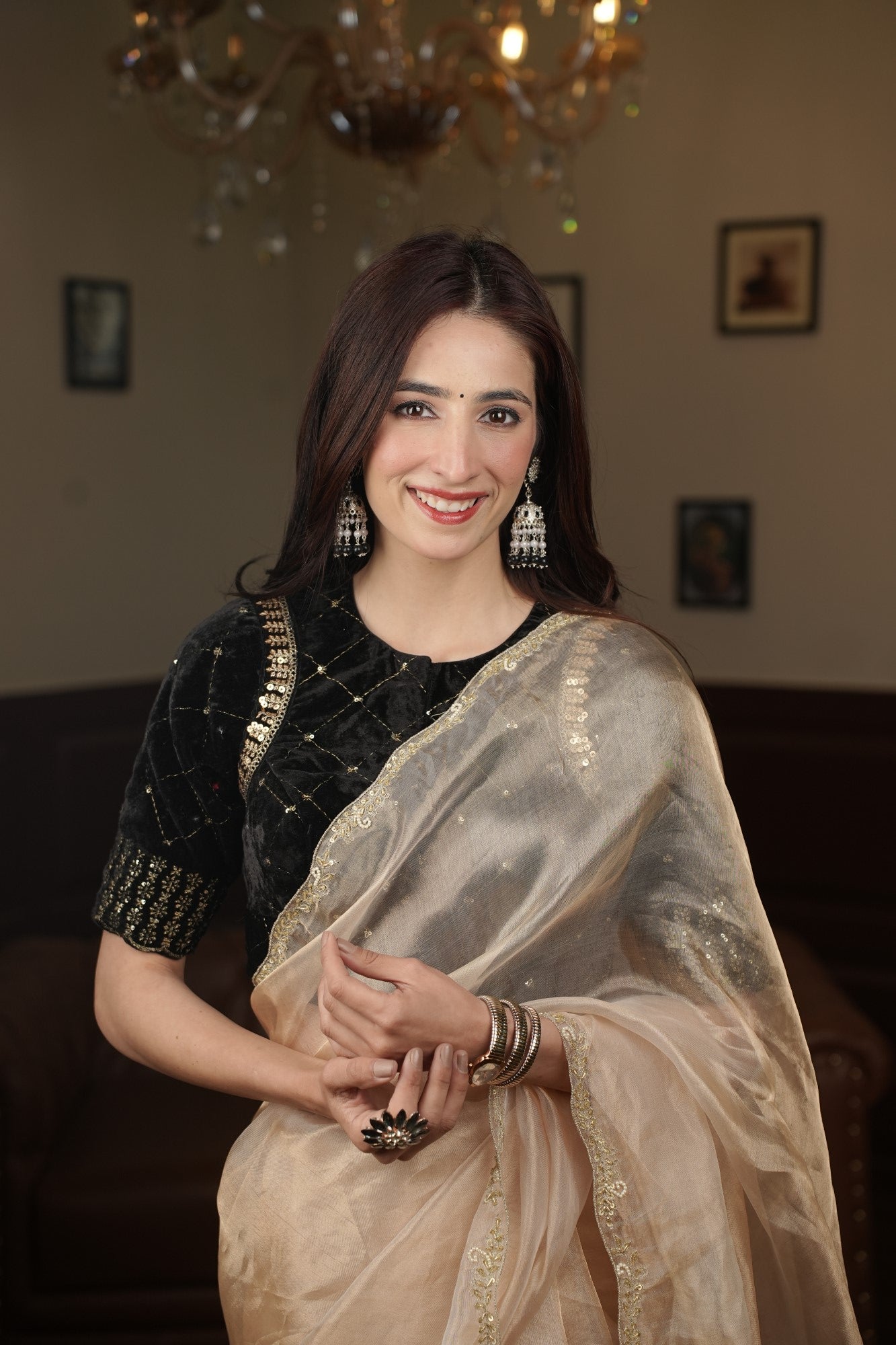 Image of Zar-E-Gulab Drape