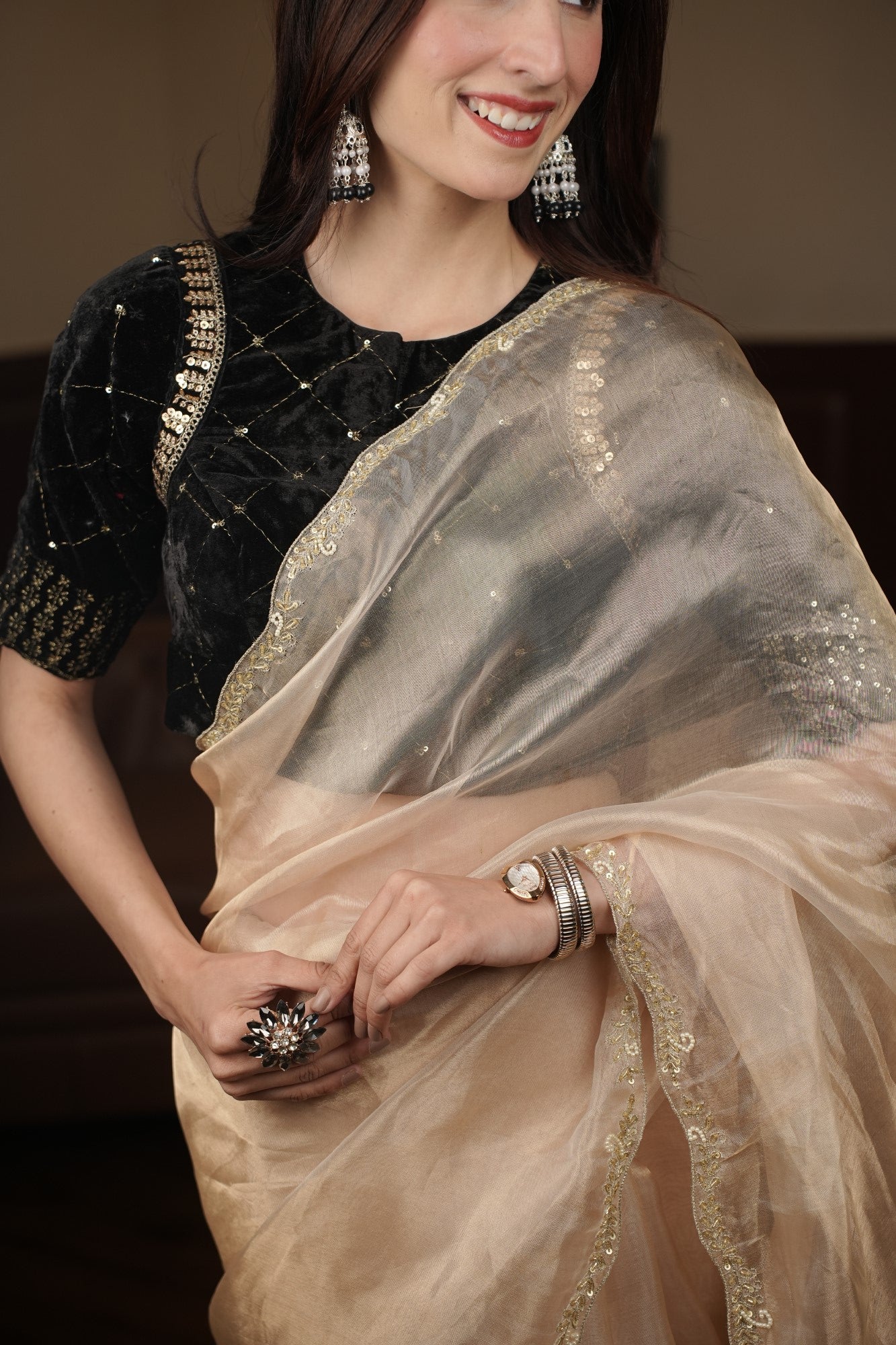 Image of Zar-E-Gulab Drape