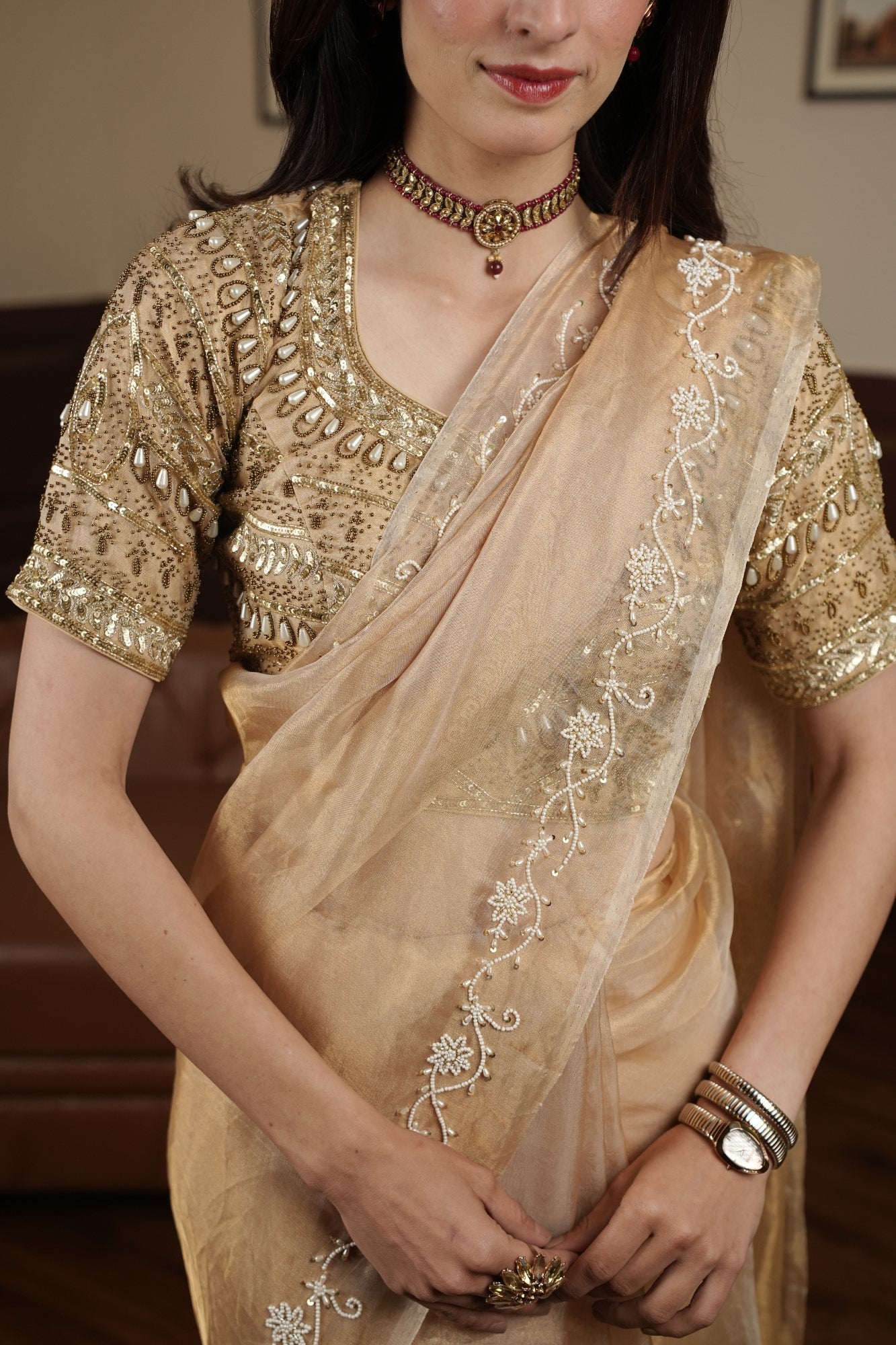 Image of Noor-E-Sunehri Saree