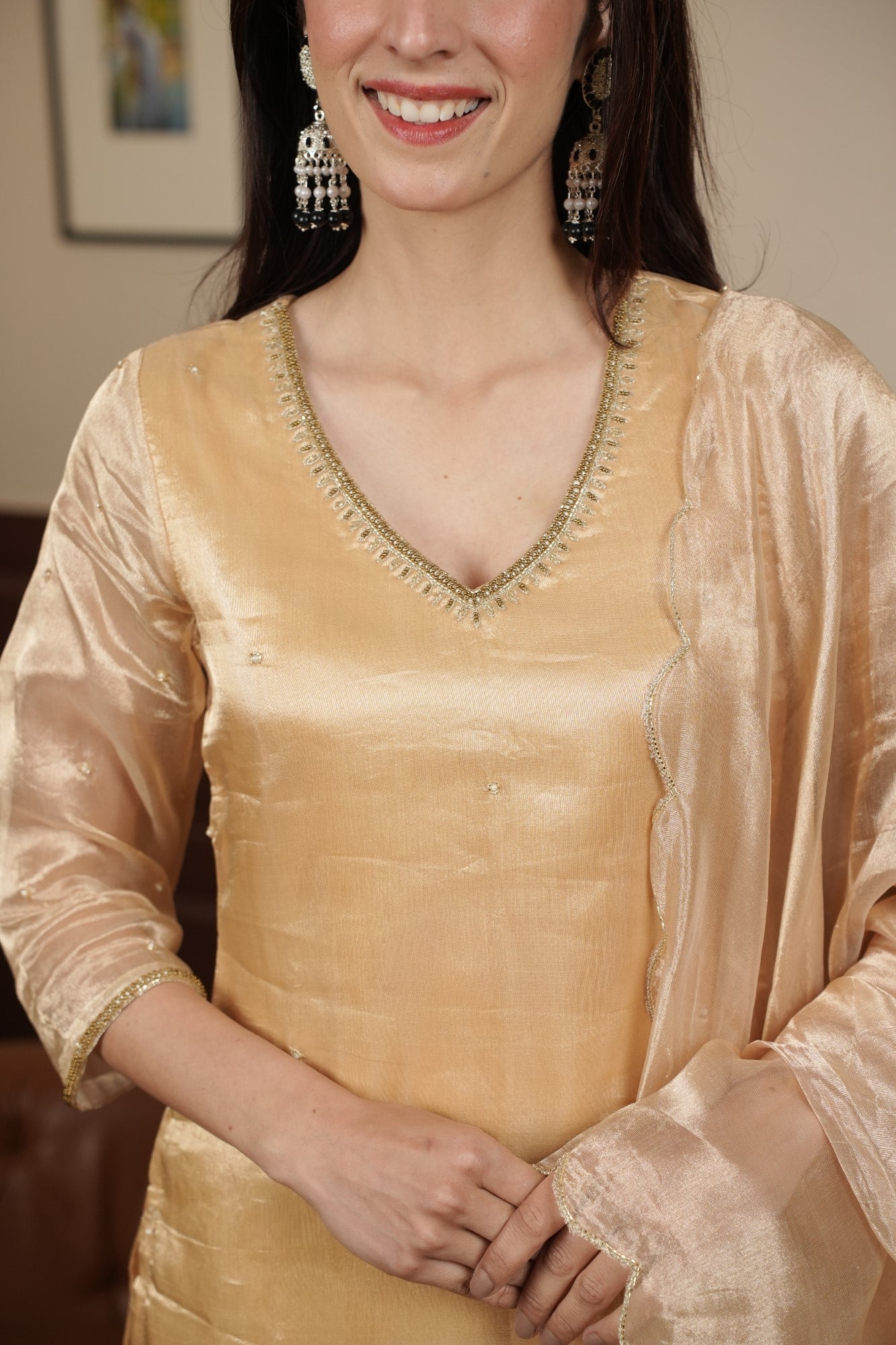 Image of Aurum Noor Palazzo Set