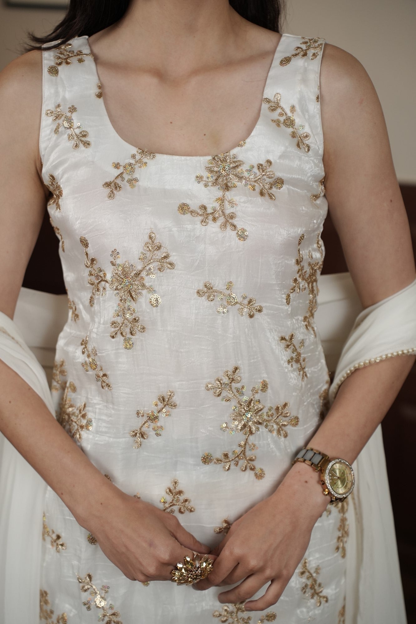 Image of Noor-E-Ivory Sharara Set