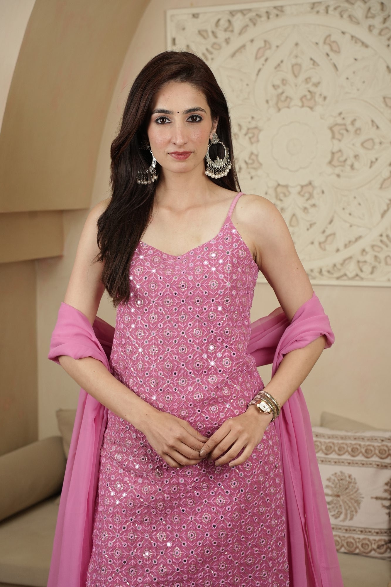 Image of Gulbahaar Blush Sharara Set