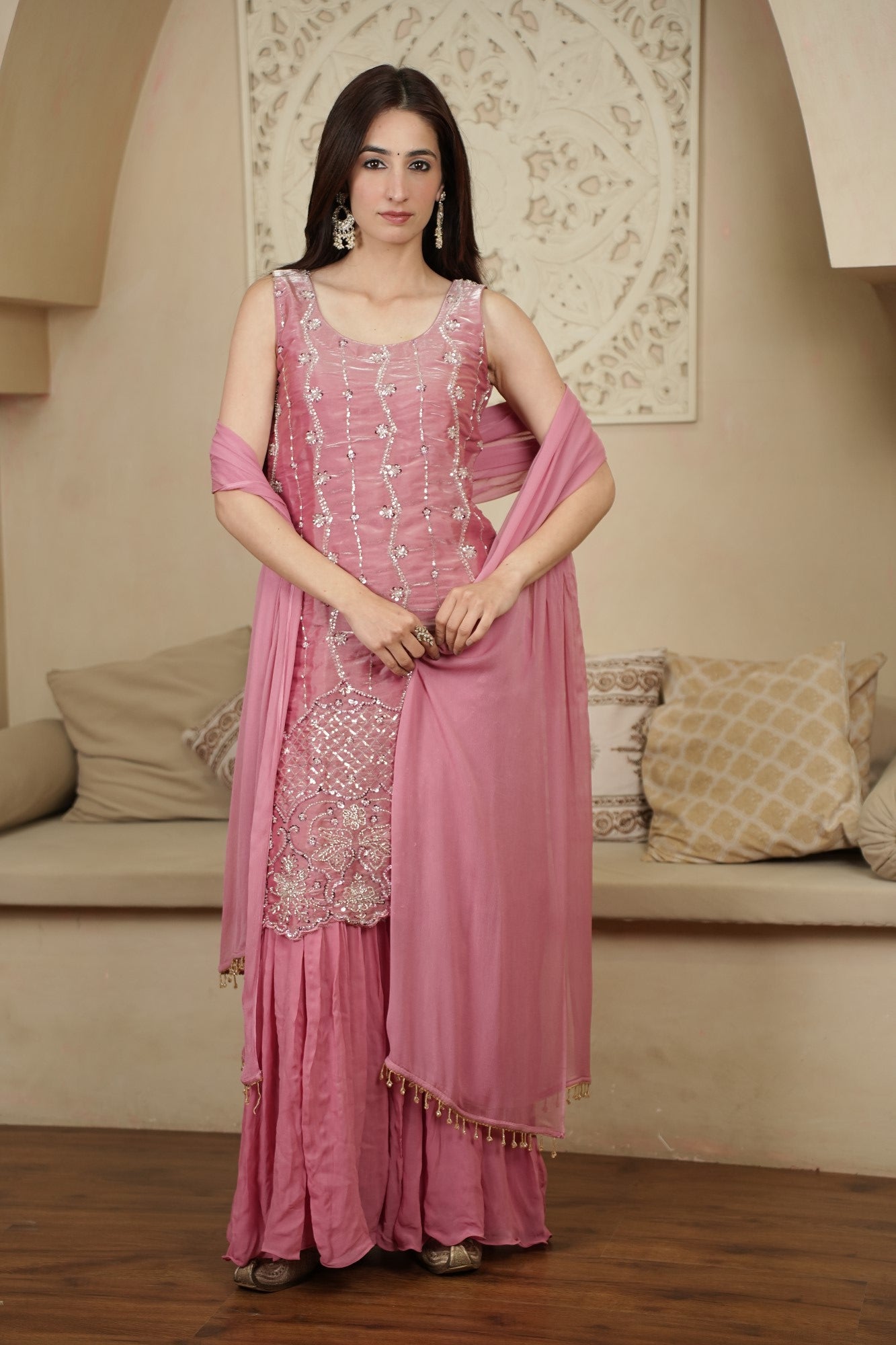 Image of Gulnaar Rose Sharara Set