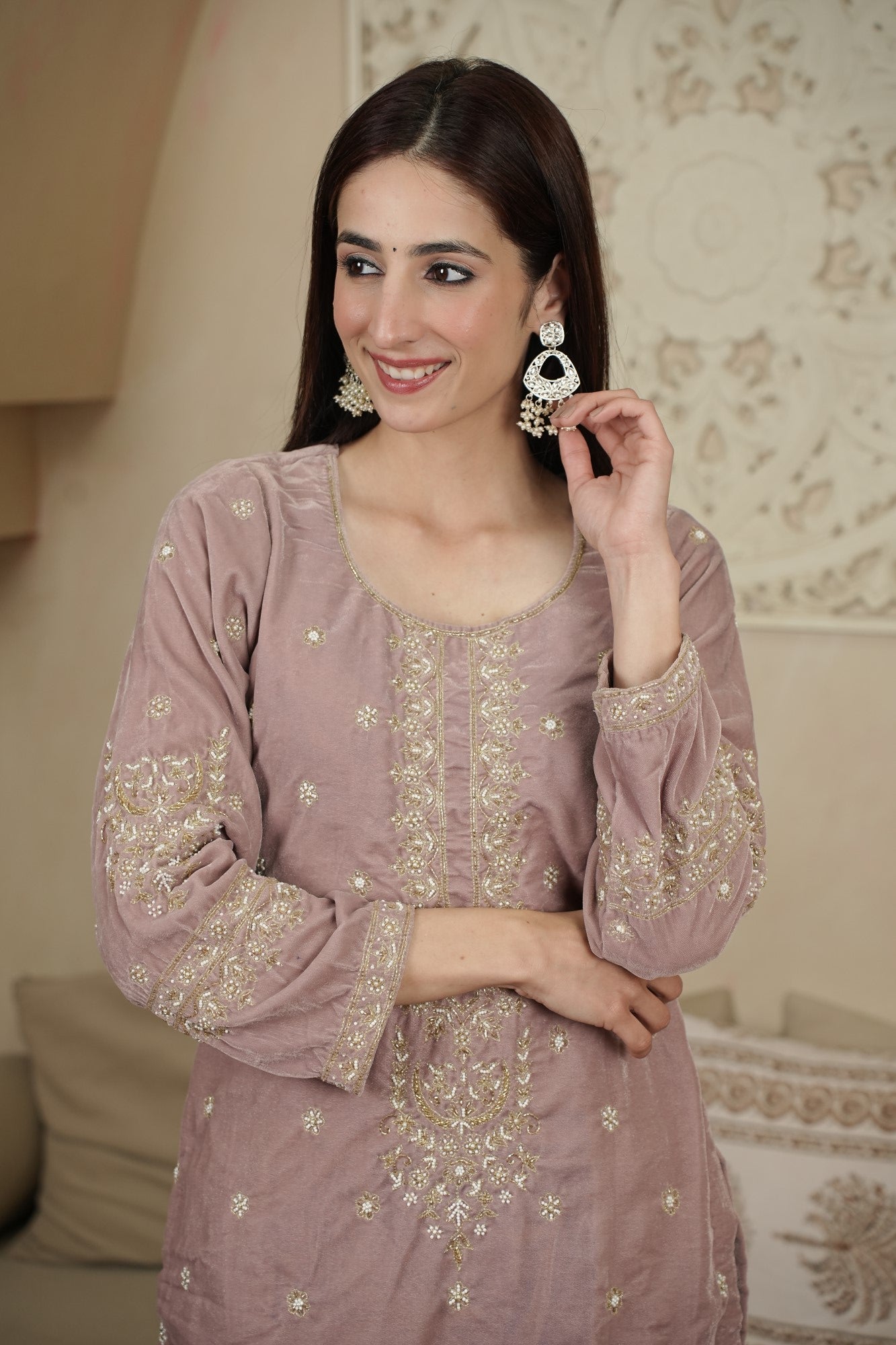 Image of Mehr-E-Mauve Festive Set