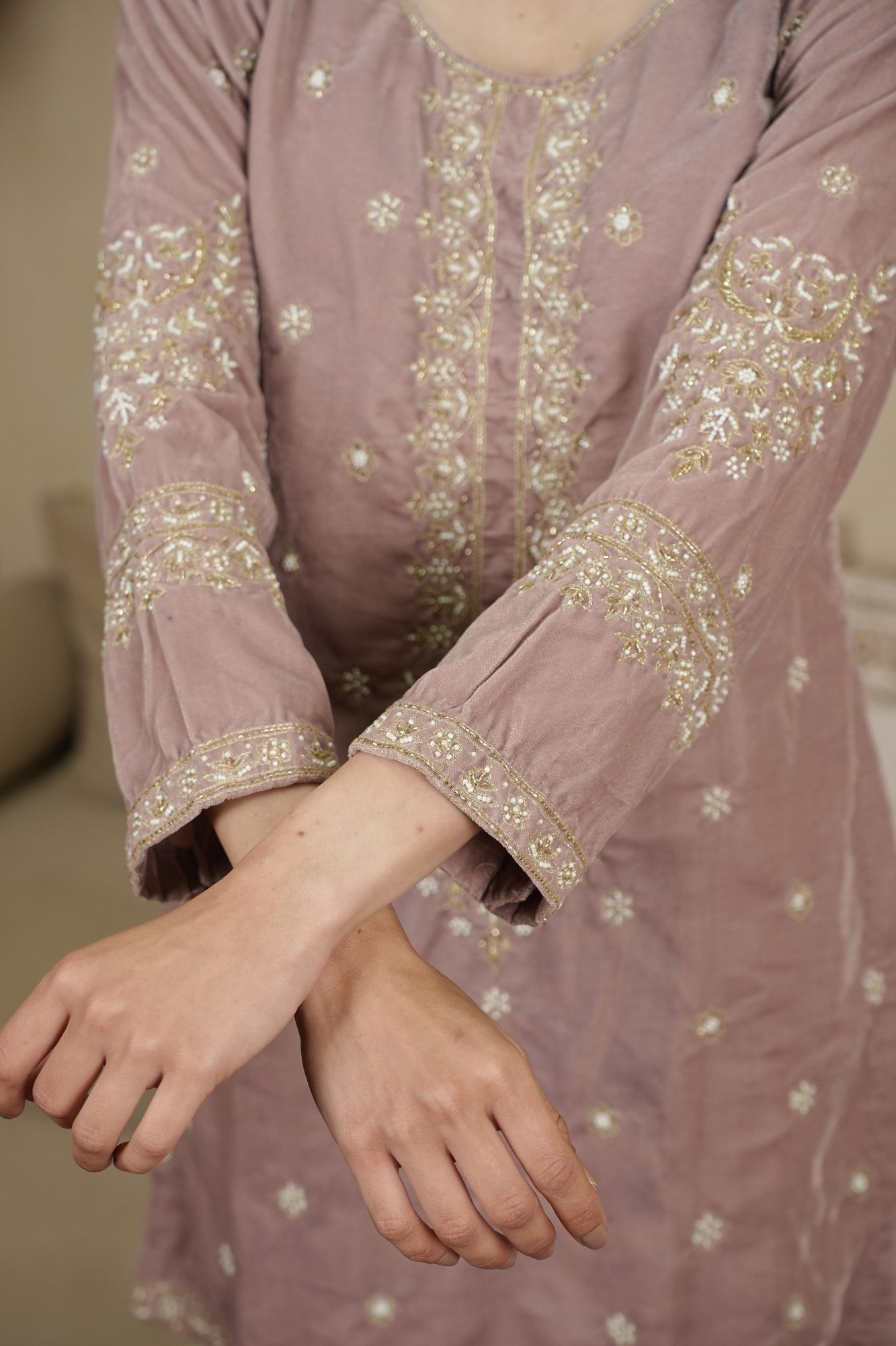 Image of Mehr-E-Mauve Festive Set