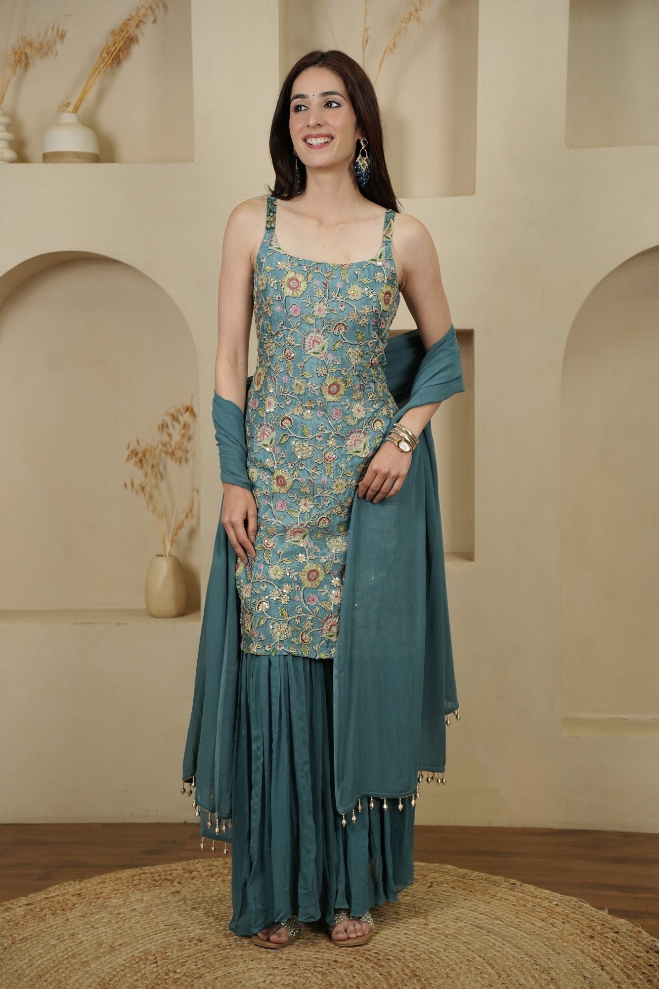 Image of Mehr-E-Firoza Sharara Set