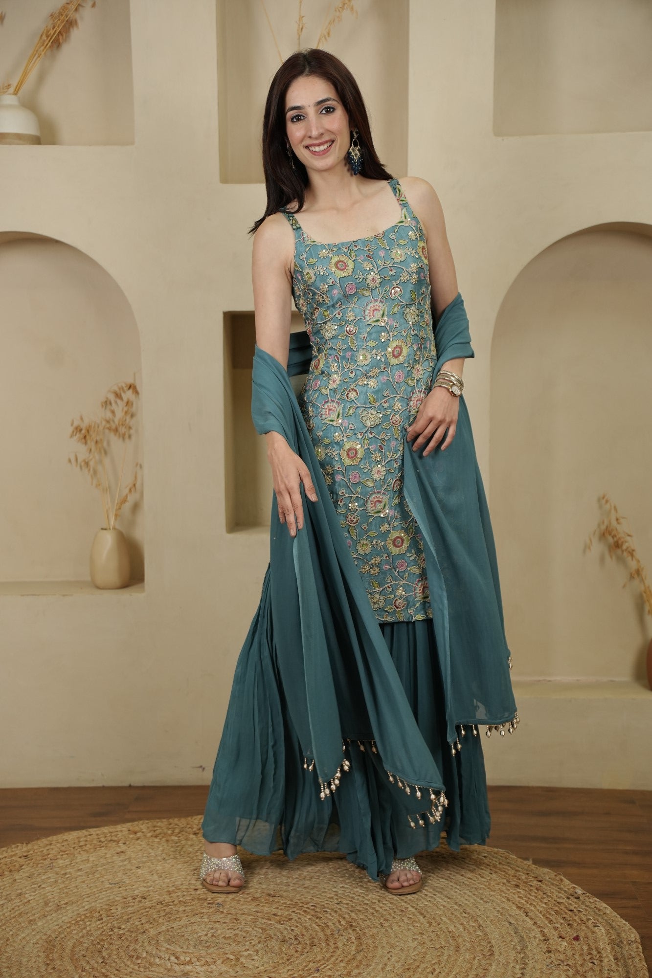 Image of Mehr-E-Firoza Sharara Set