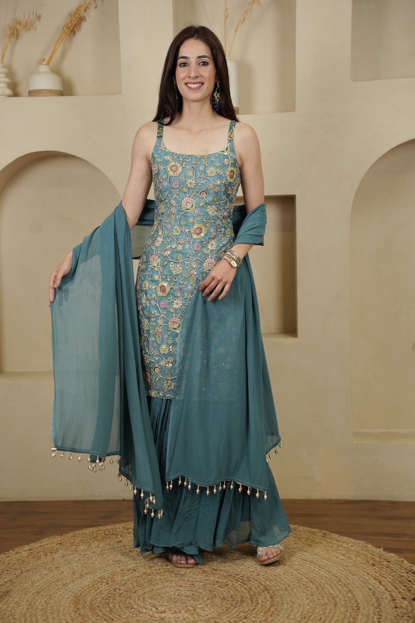 Image of Mehr-E-Firoza Sharara Set