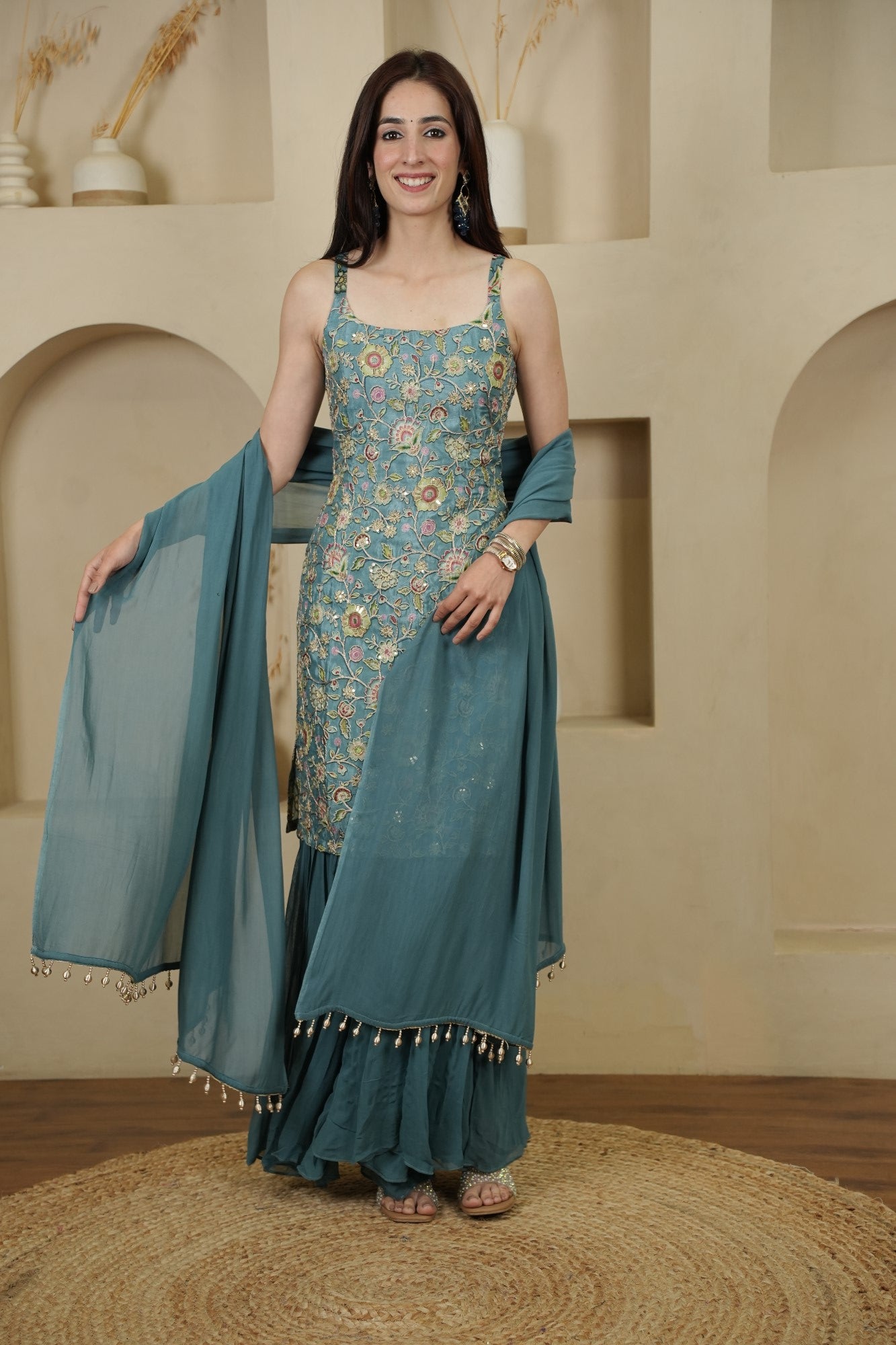 Image of Mehr-E-Firoza Sharara Set