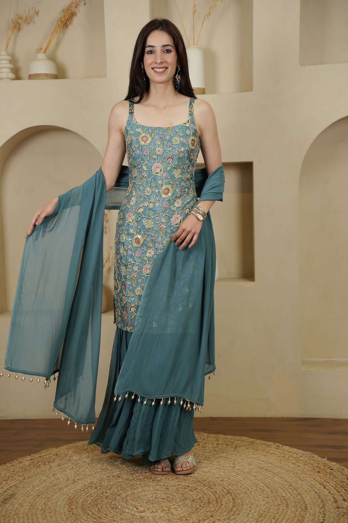 Image of Mehr-E-Firoza Sharara Set