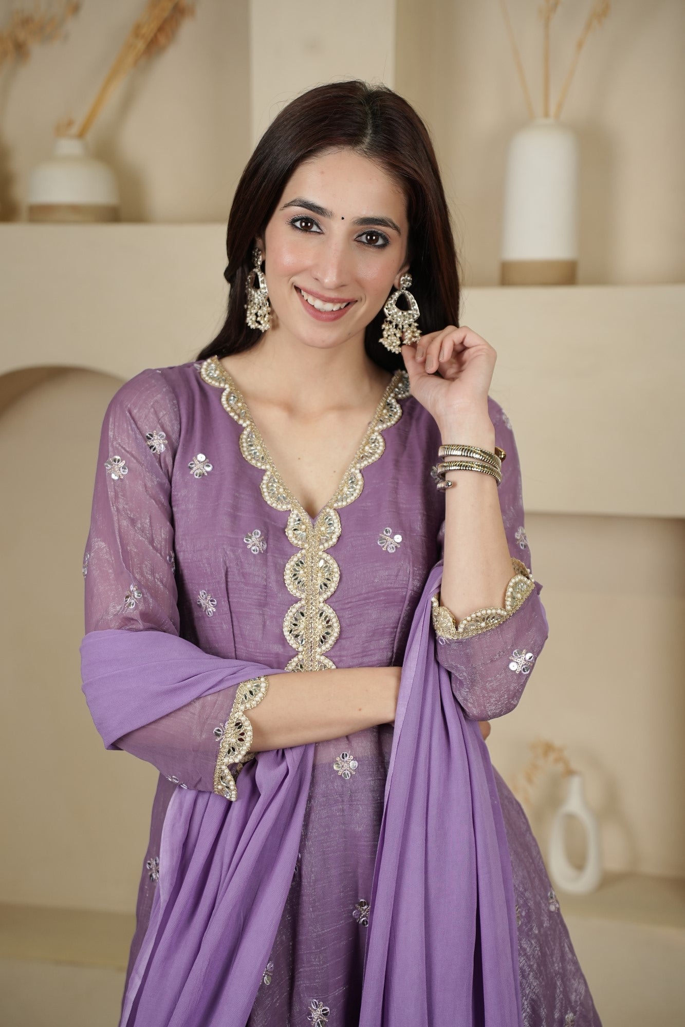 Image of Lavanya Lilac Set