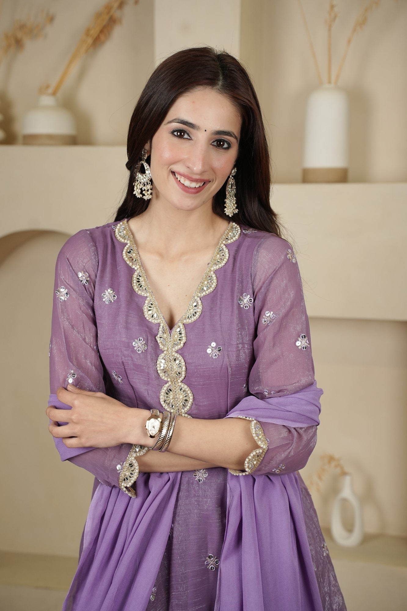 Image of Lavanya Lilac Set