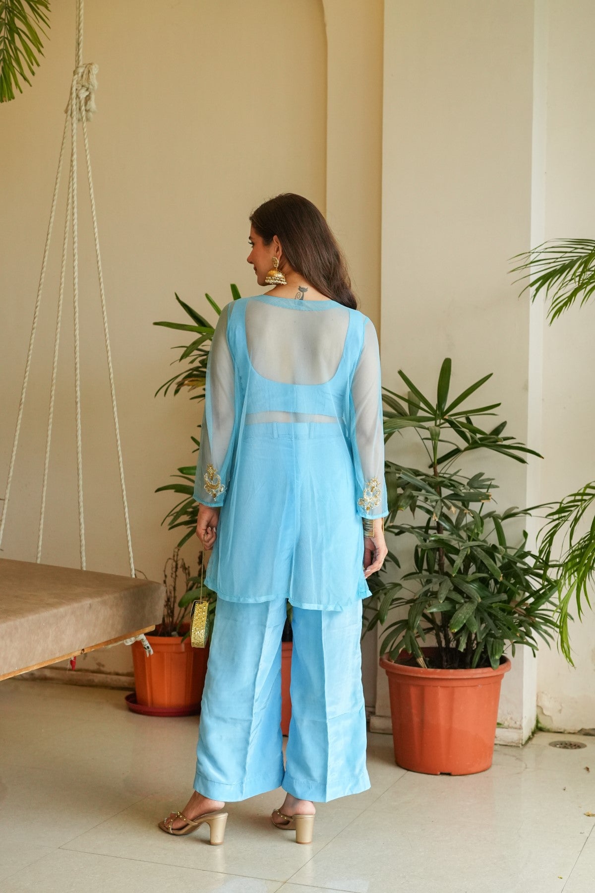 Image of Blue net co-ord Set