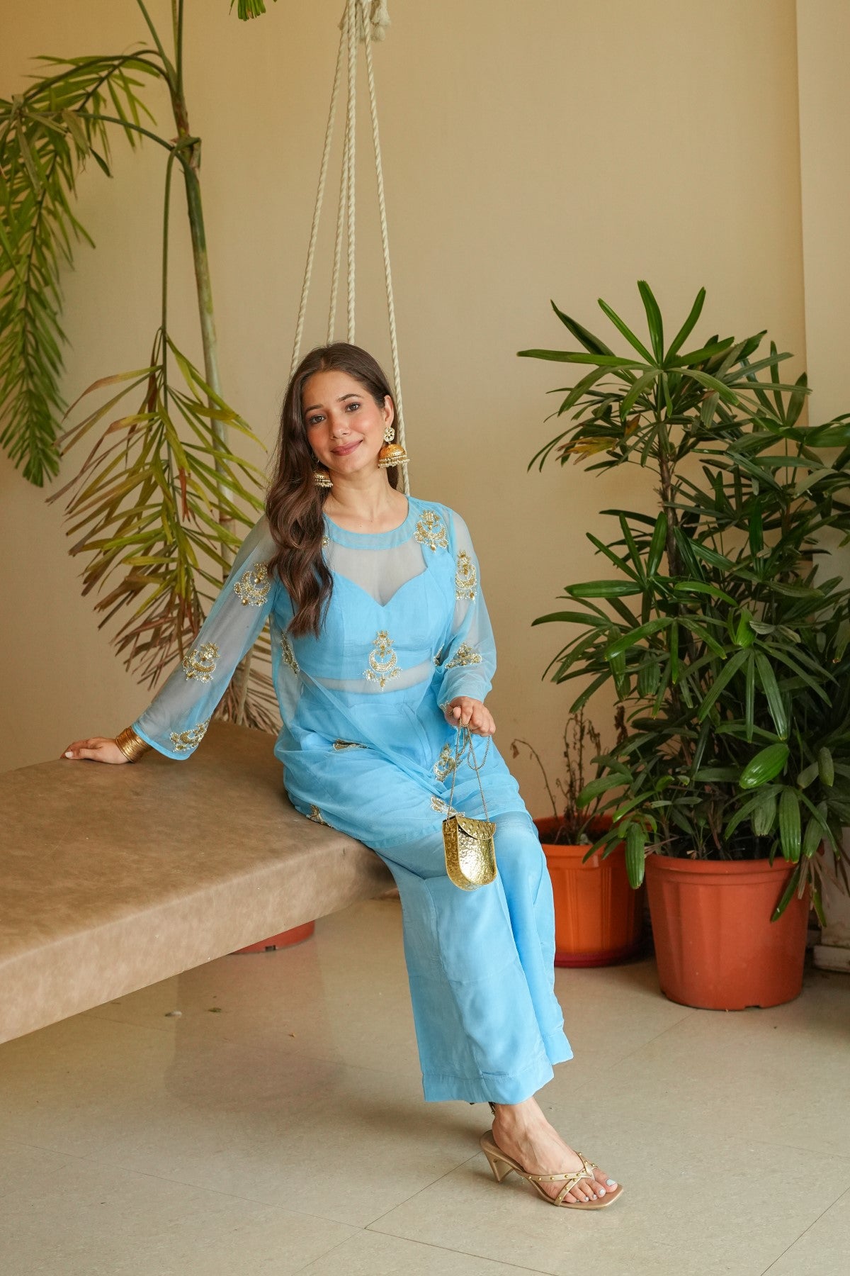 Image of Blue net co-ord Set
