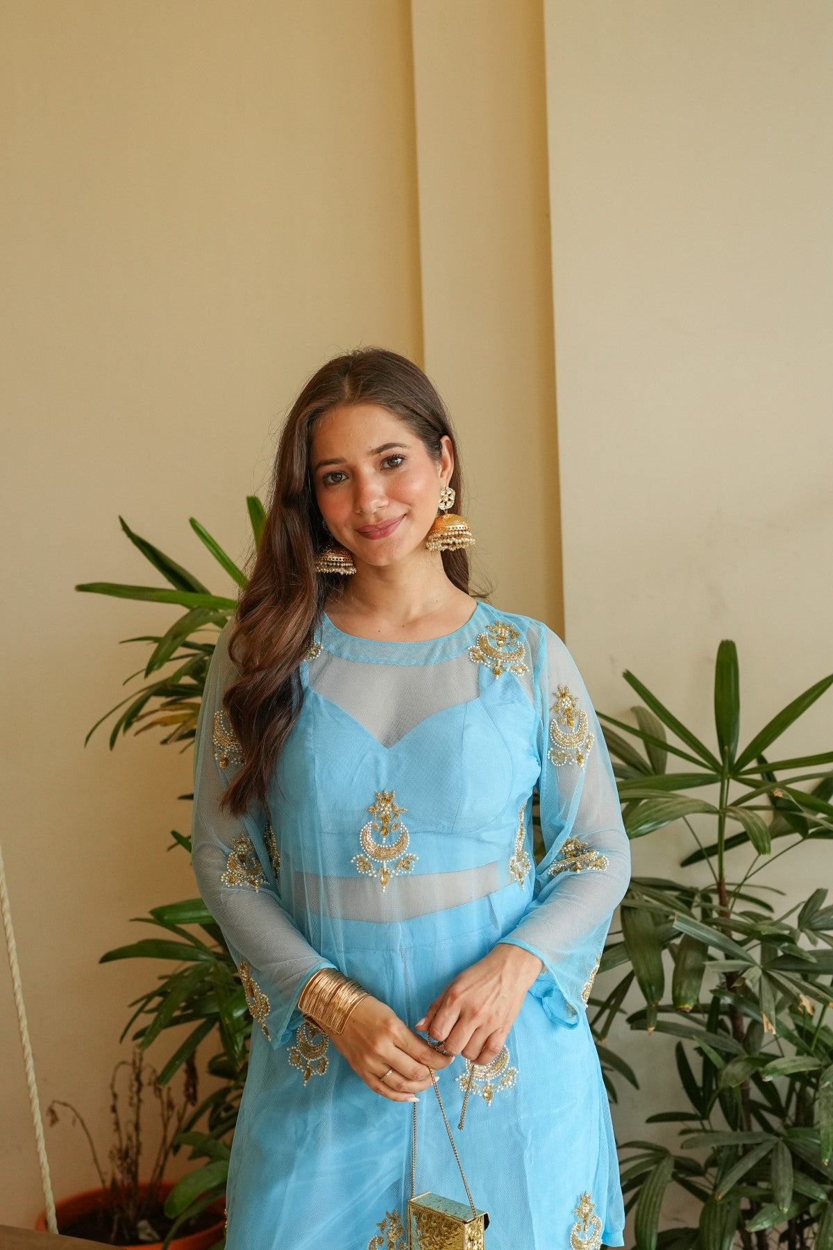 Image of Blue net co-ord Set