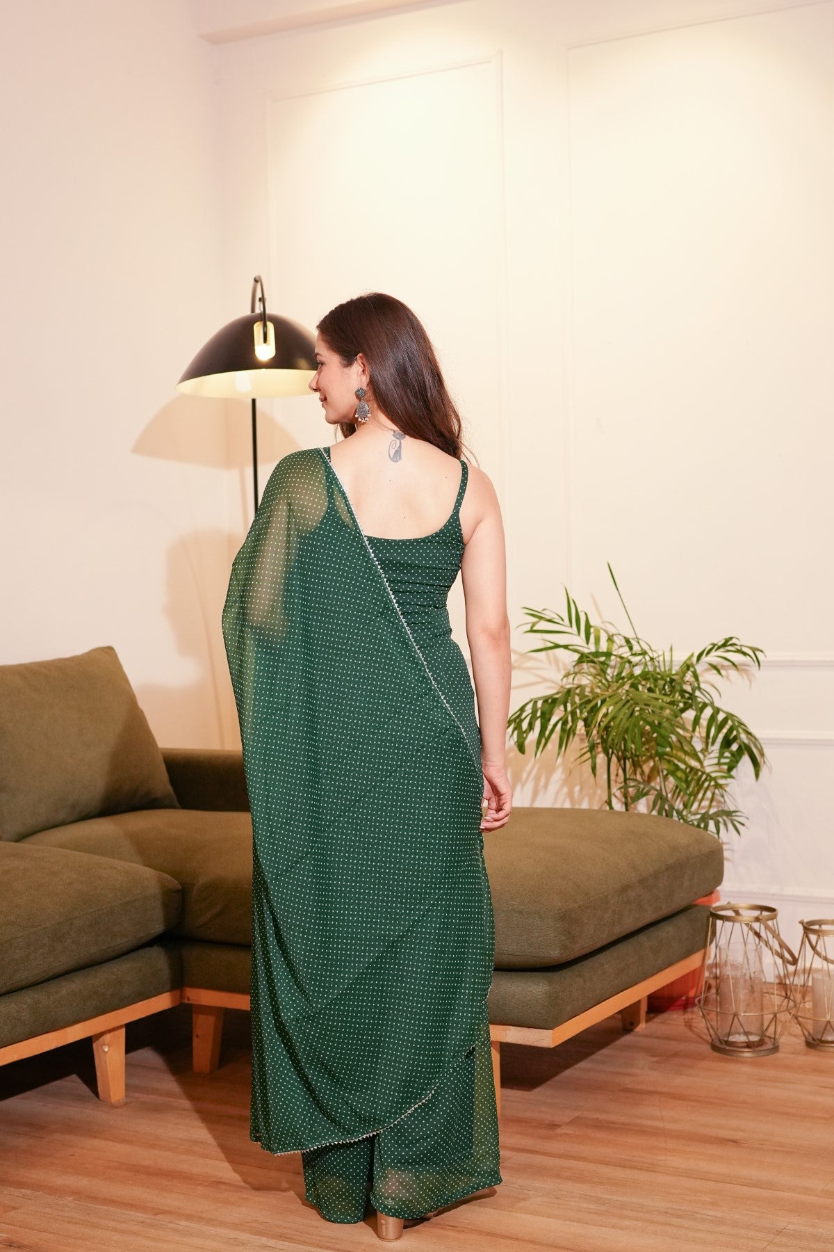Image of Green Polka Dot set