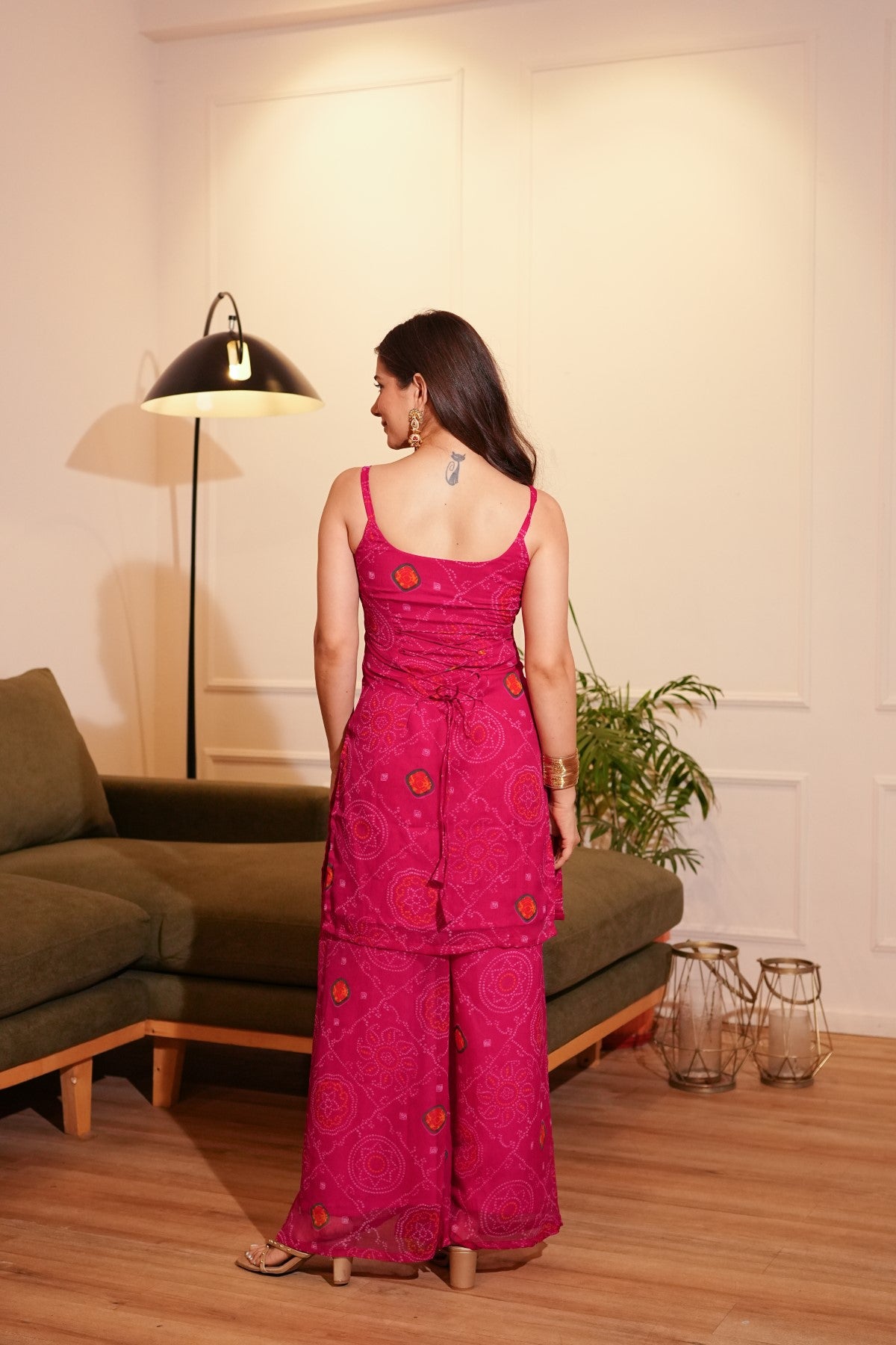 Image of Pink Bandhani Co-ord