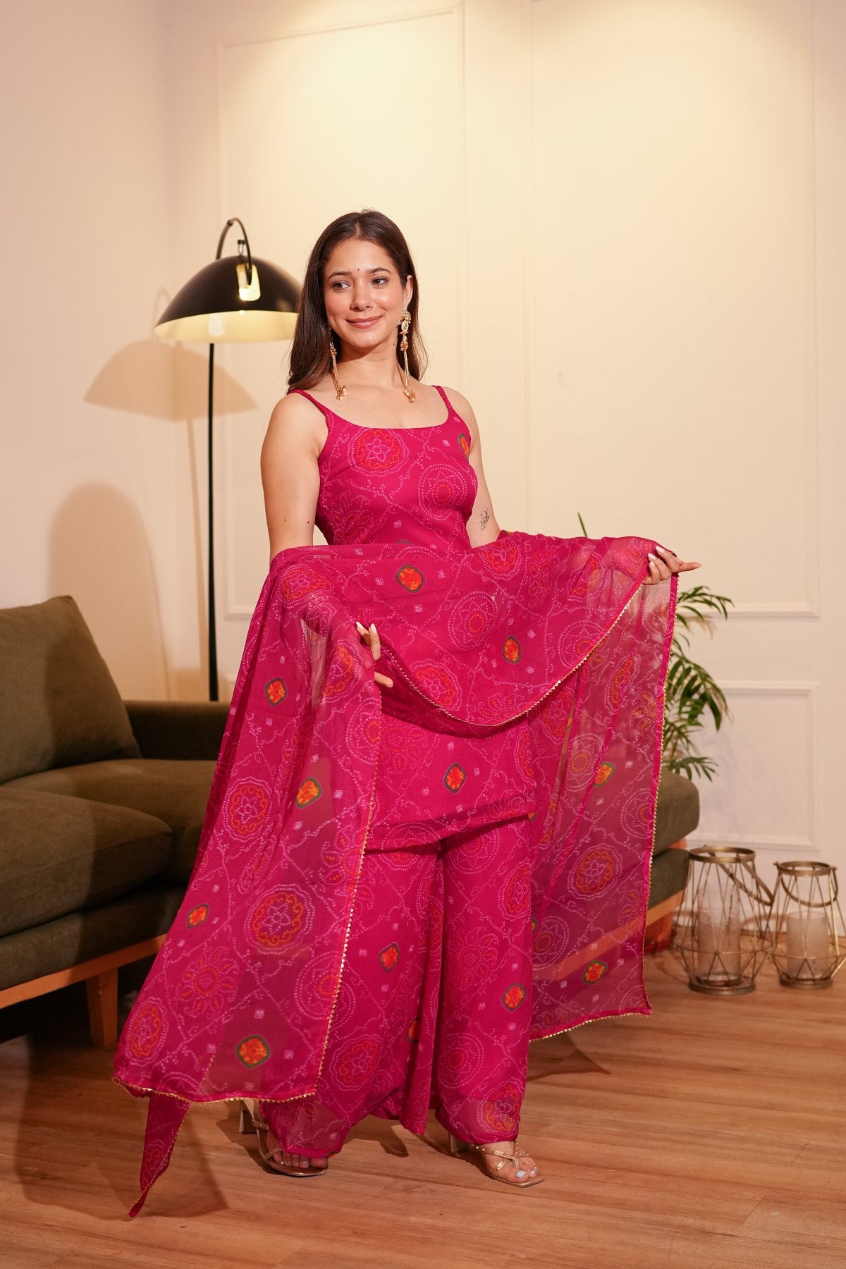 Image of Pink Bandhani Co-ord