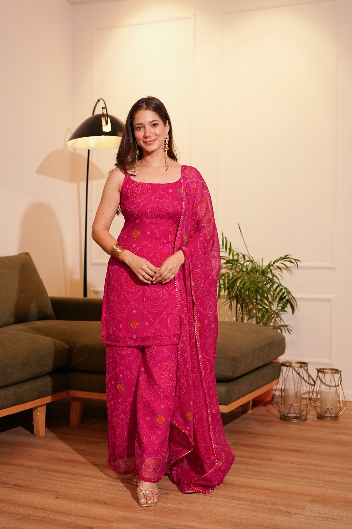 Image of Pink Bandhani Co-ord