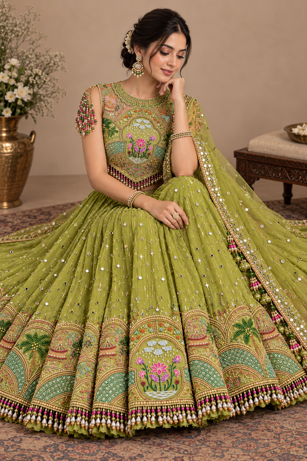 Image of Zahira Mirror Lehenga