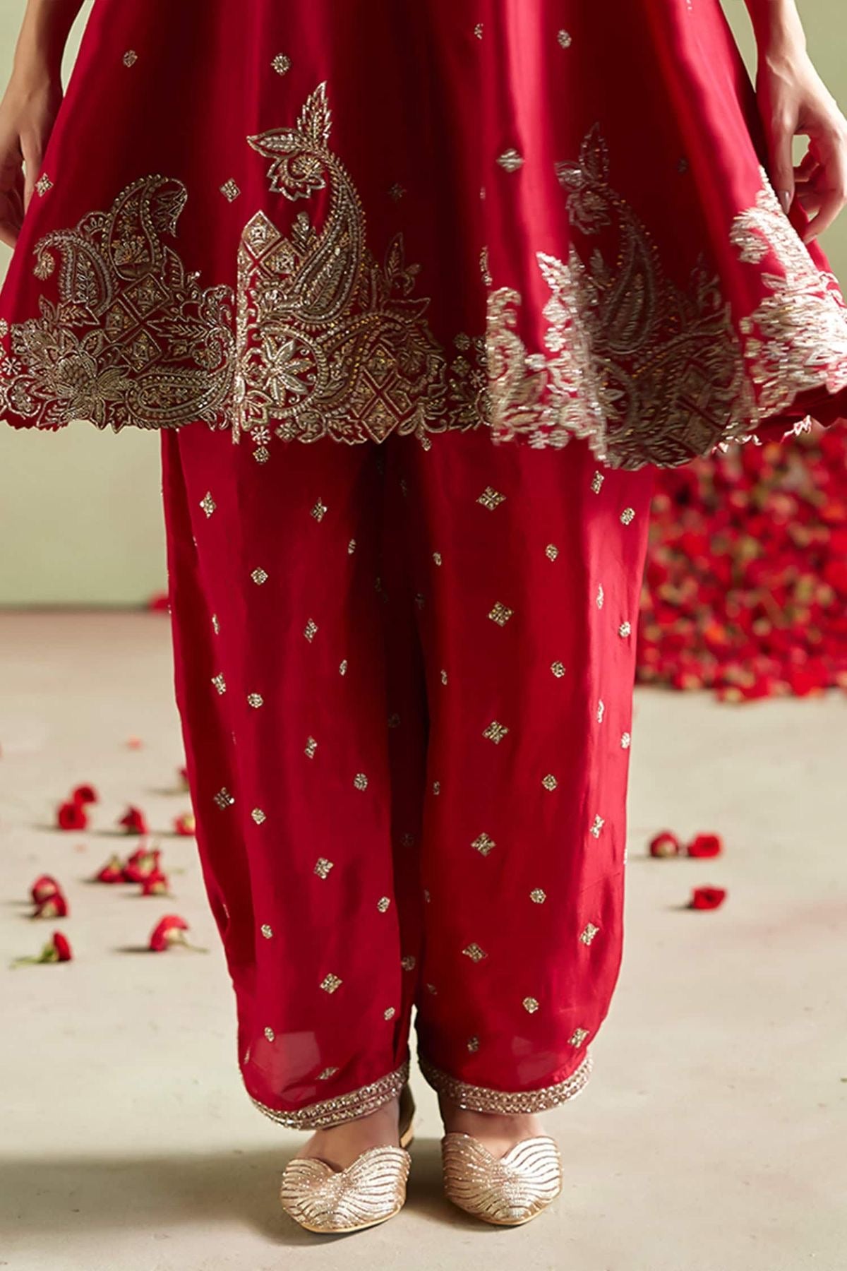 Image of Meher Crimson Kurta Set