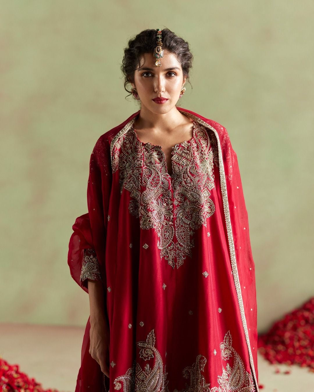 Image of Meher Crimson Kurta Set