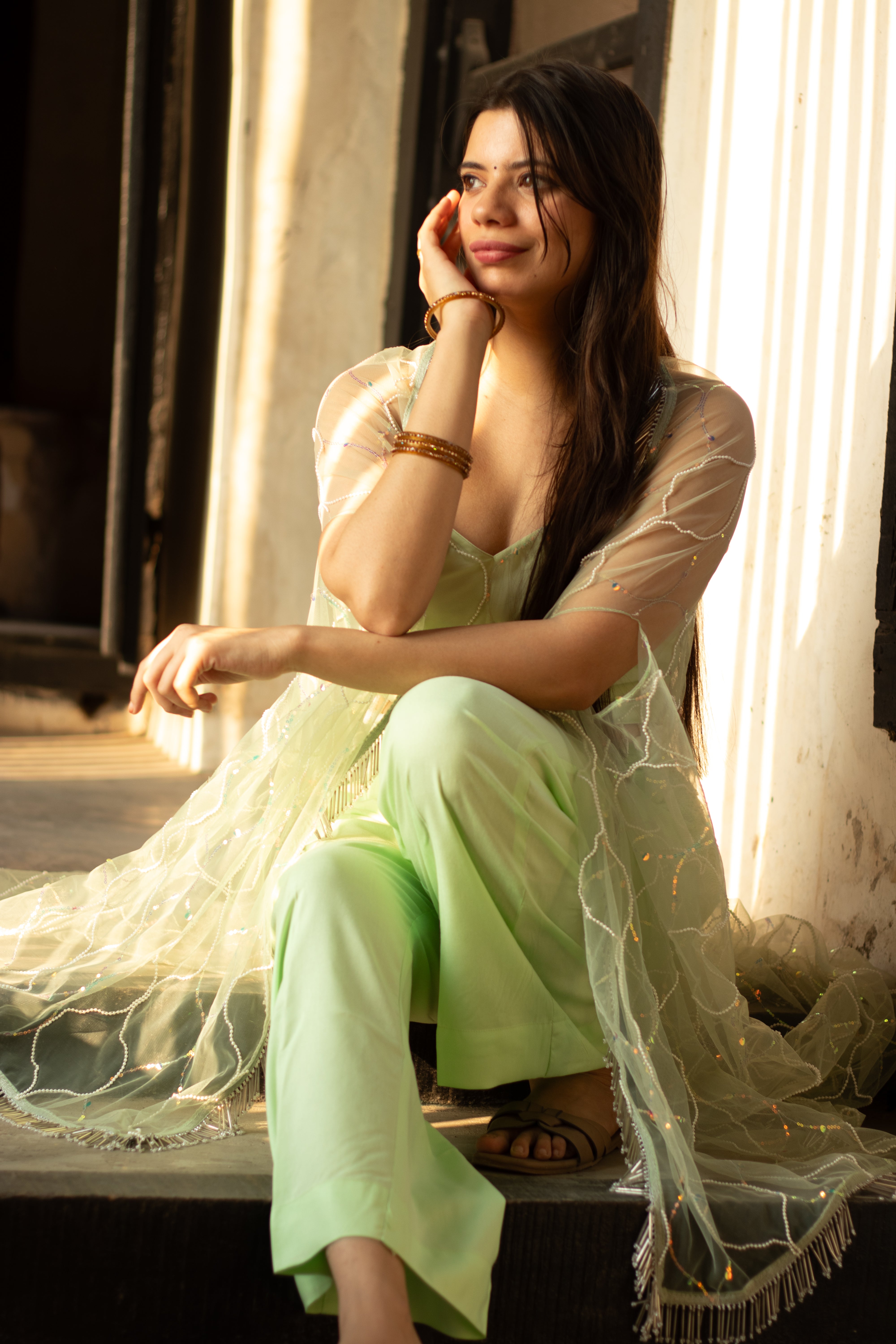 Image of Pista Green co-ord set